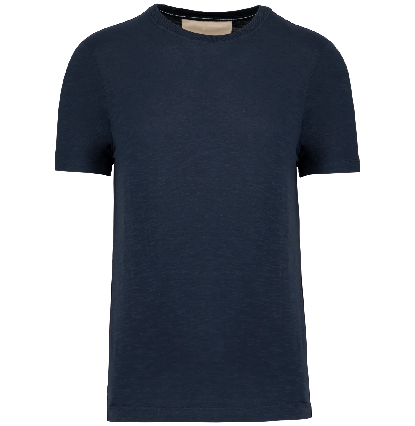 T-shirt slub écoresponsable col rond manches courtes homme