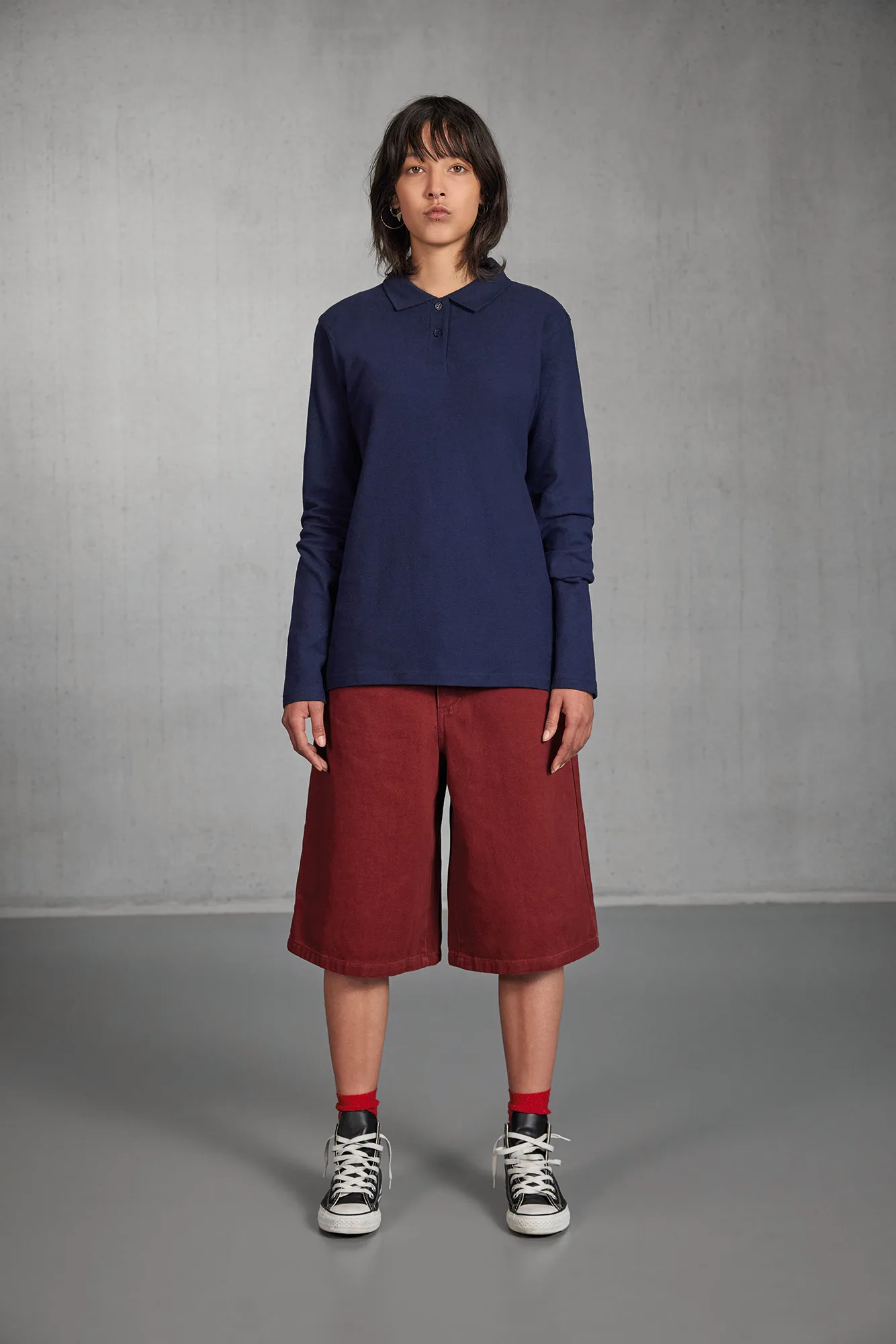 ID.001 Ladies' long-sleeved polo shirt