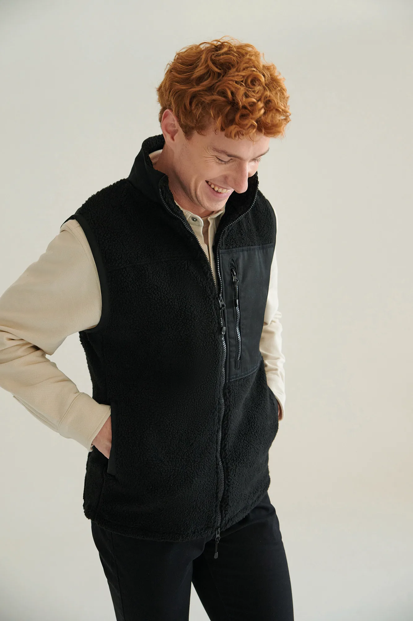 Gilet sherpa recyclé