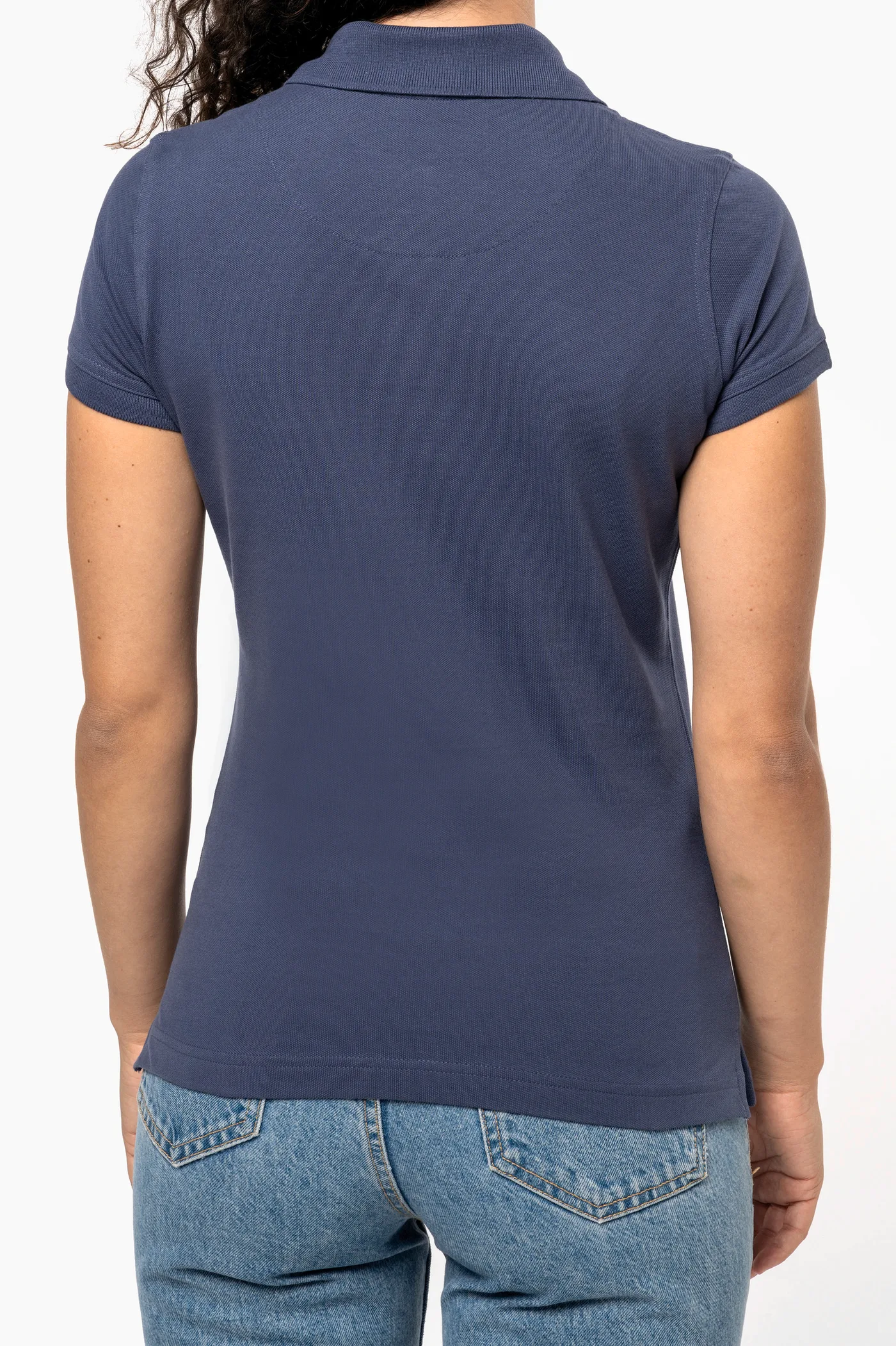 Kurzarm-Polohemd für Damen. Aus Baumwollpiqué