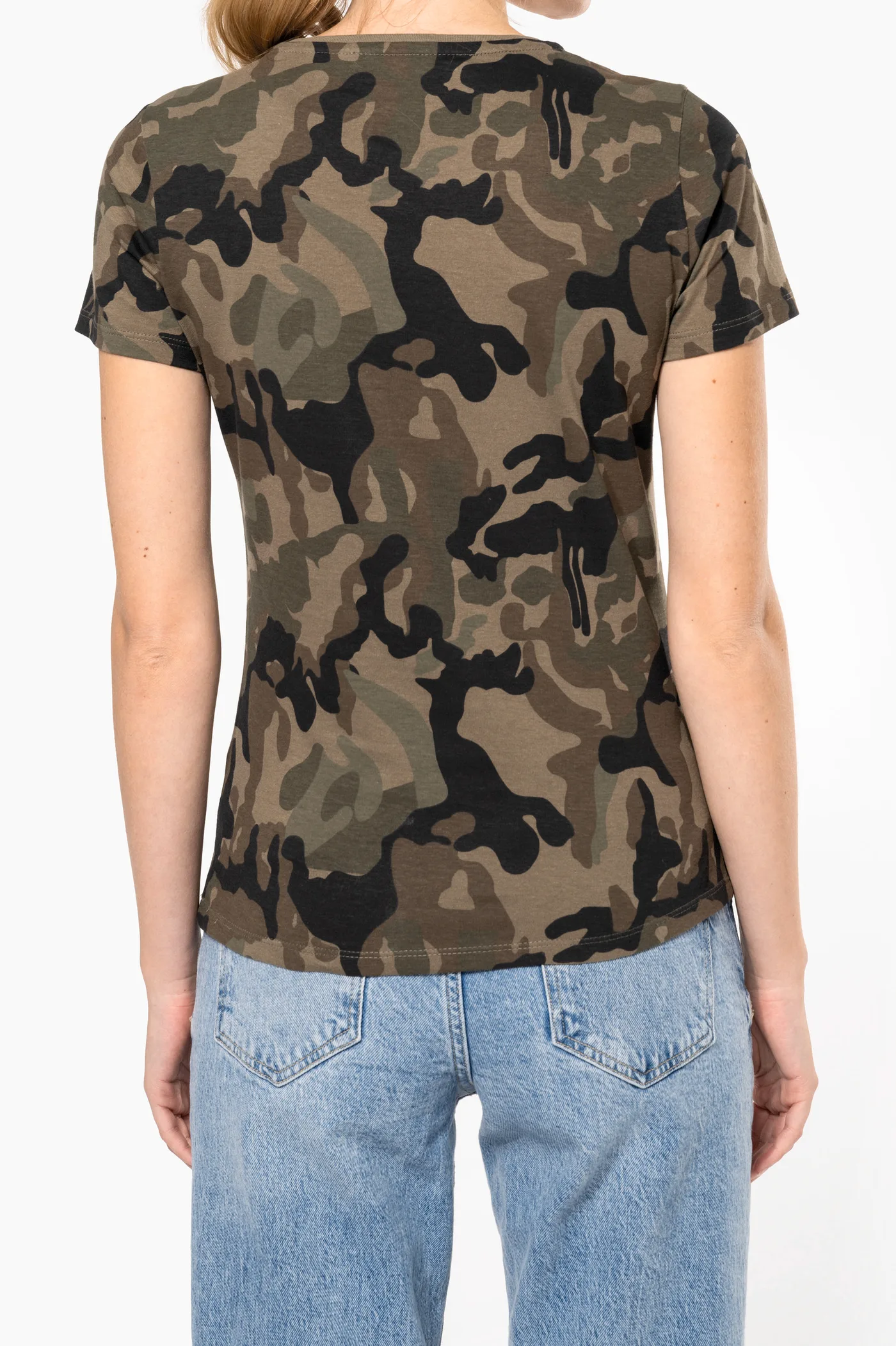 Damen-T-Shirt Camo mit kurzen Ärmeln