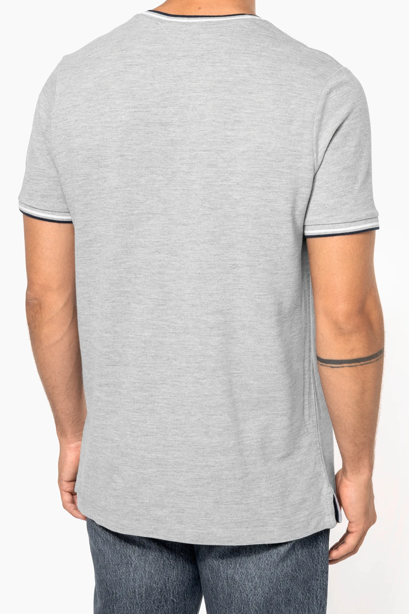 T-shirt maille piquée col V homme