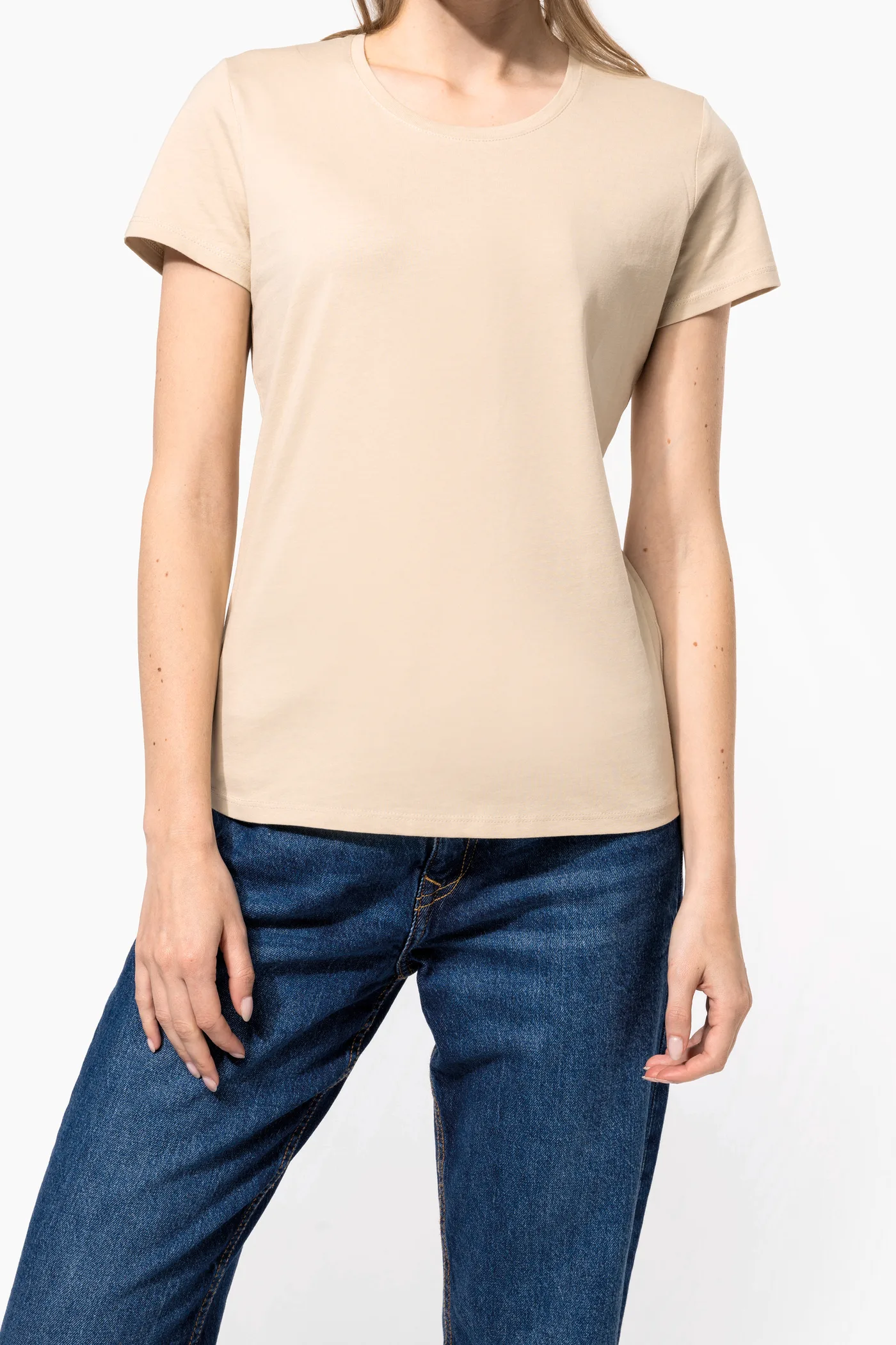 Damen-T-Shirt mit kurzen Ärmeln und Rundhalsausschnitt