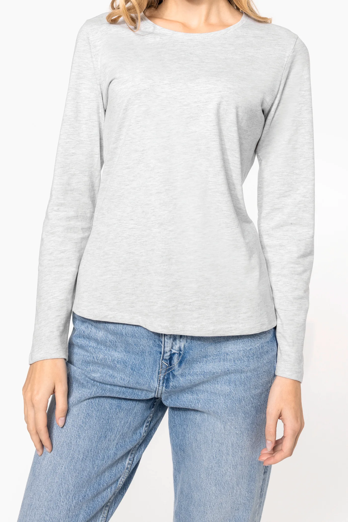 Damen-Langarmshirt mit Rundhalsausschnitt