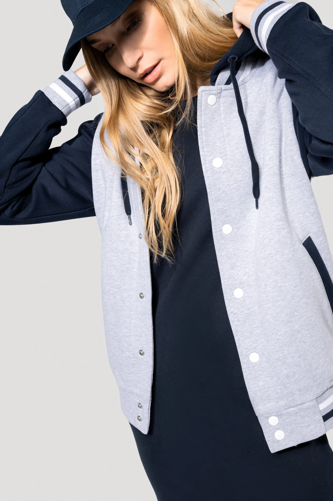 Unisex College Jacke mit Kapuze