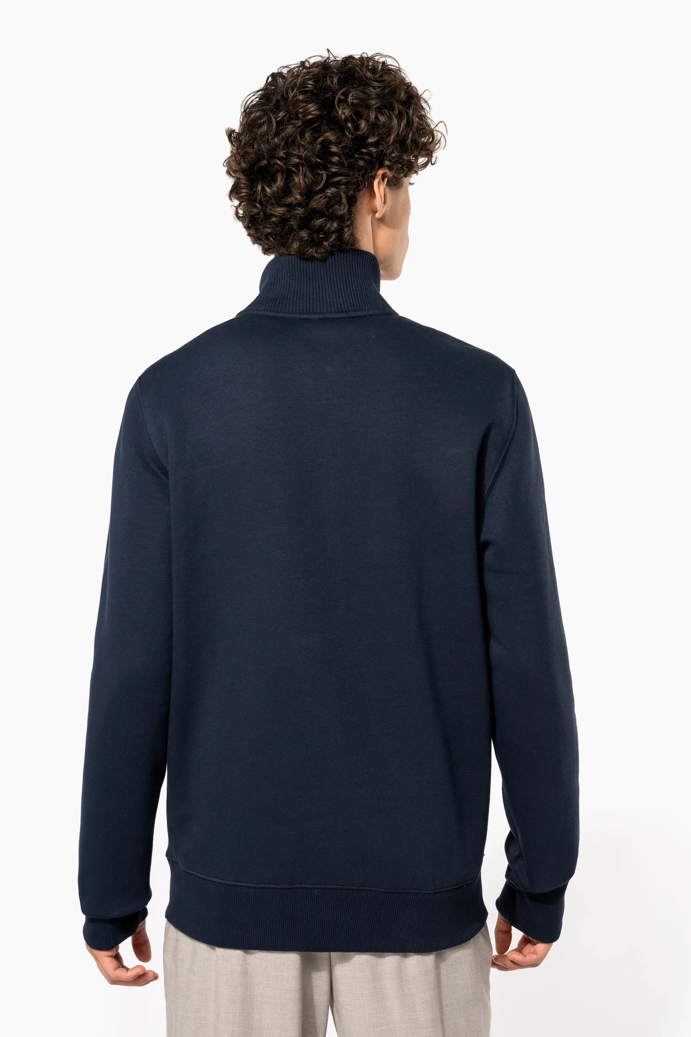 Herren Fleece-Sweater mit Reißverschluss