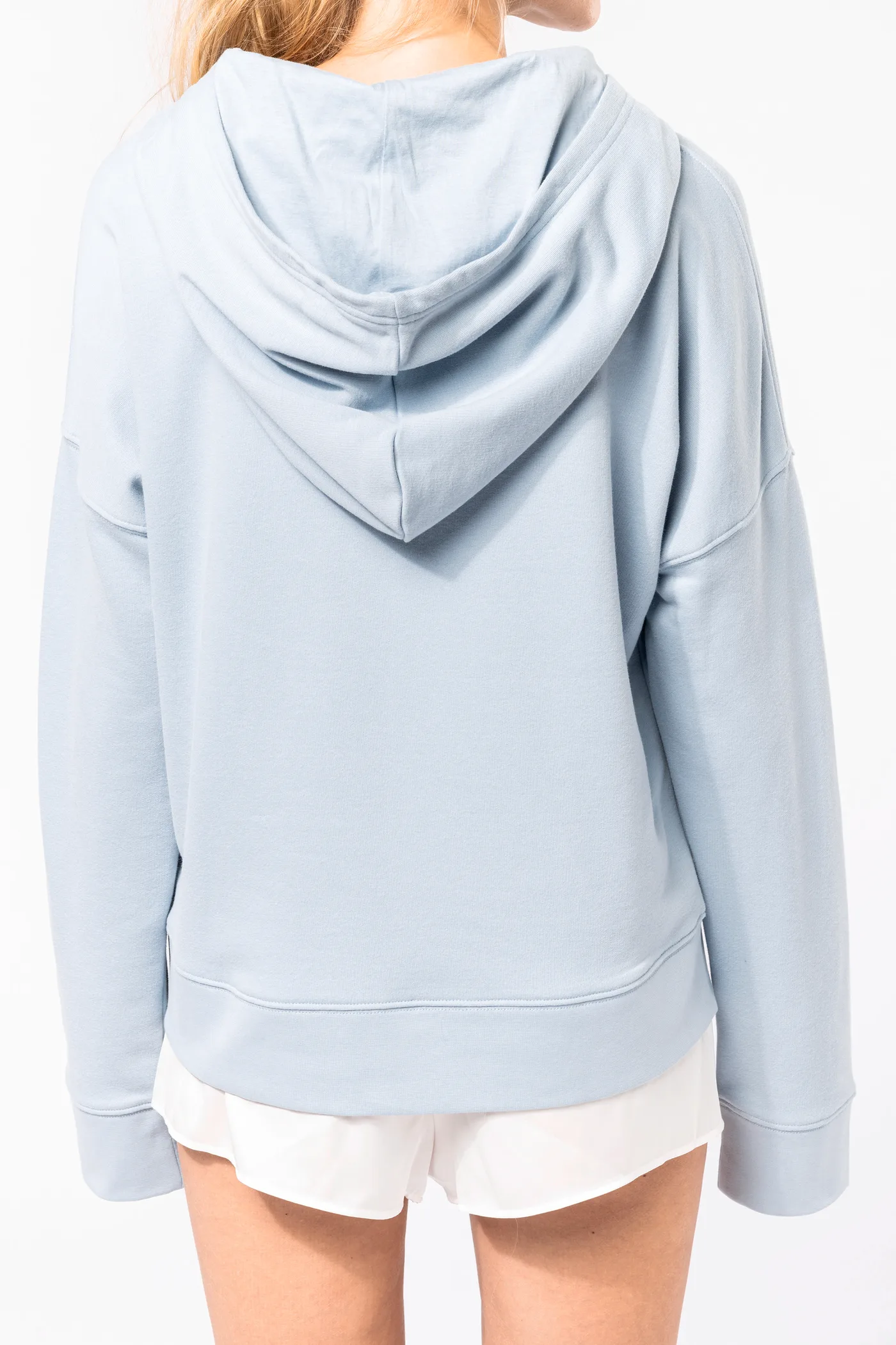 Bio-Damen-Sweatshirt Lounge mit Kapuze
