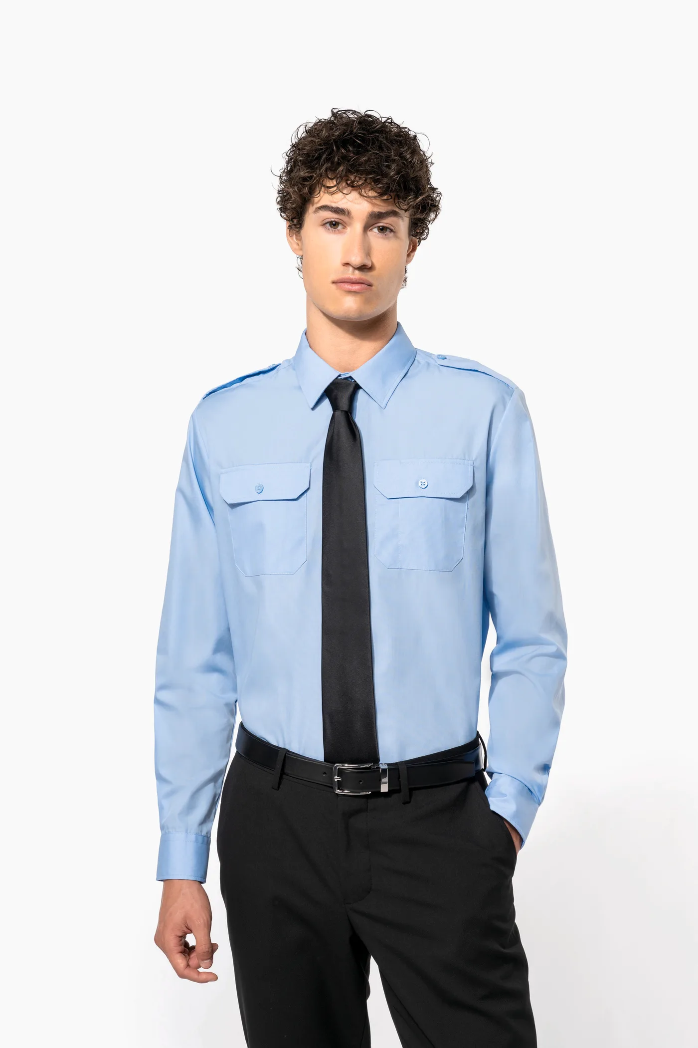 Chemise pilote manches longues homme