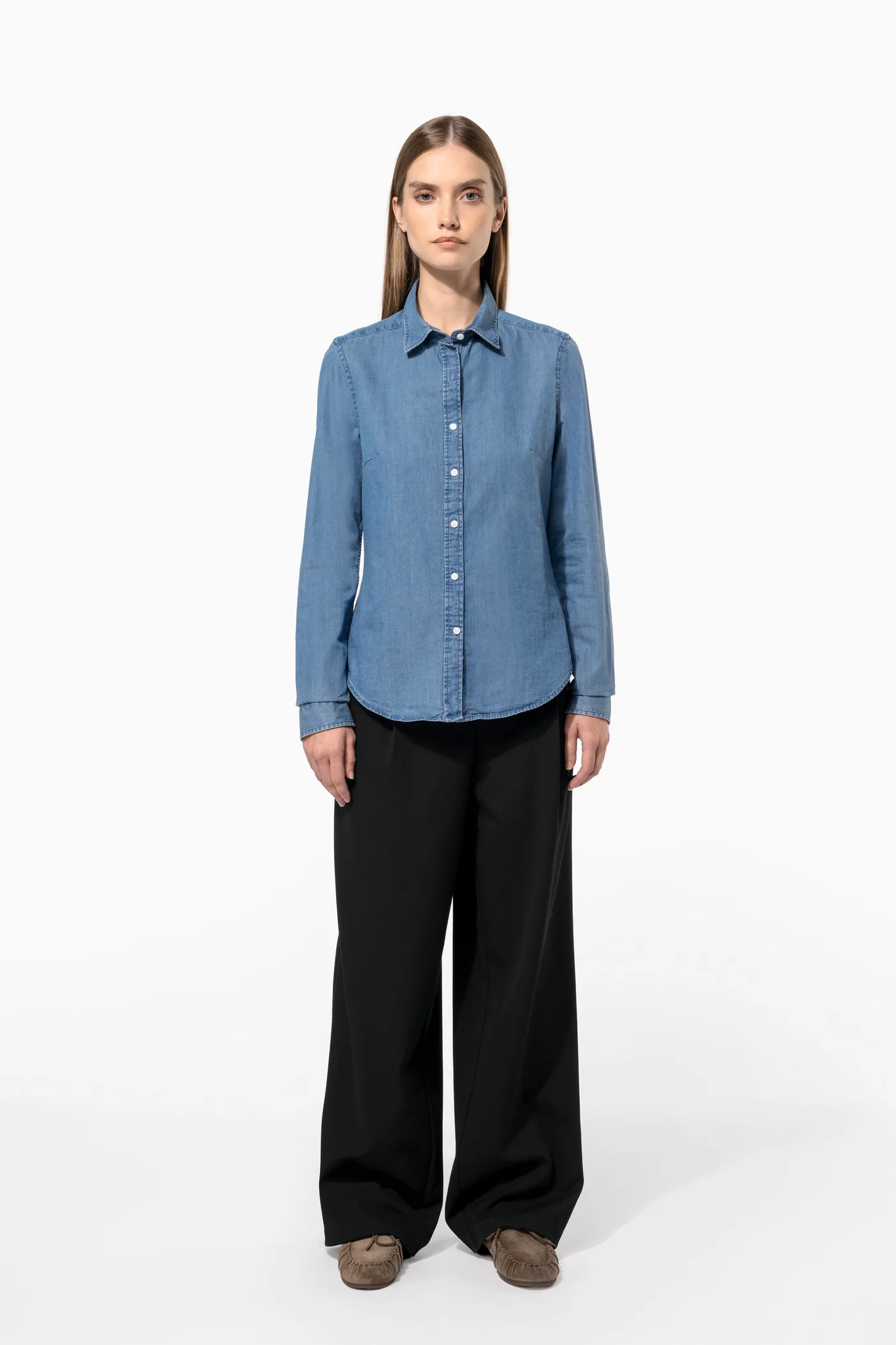 Chemise denim femme