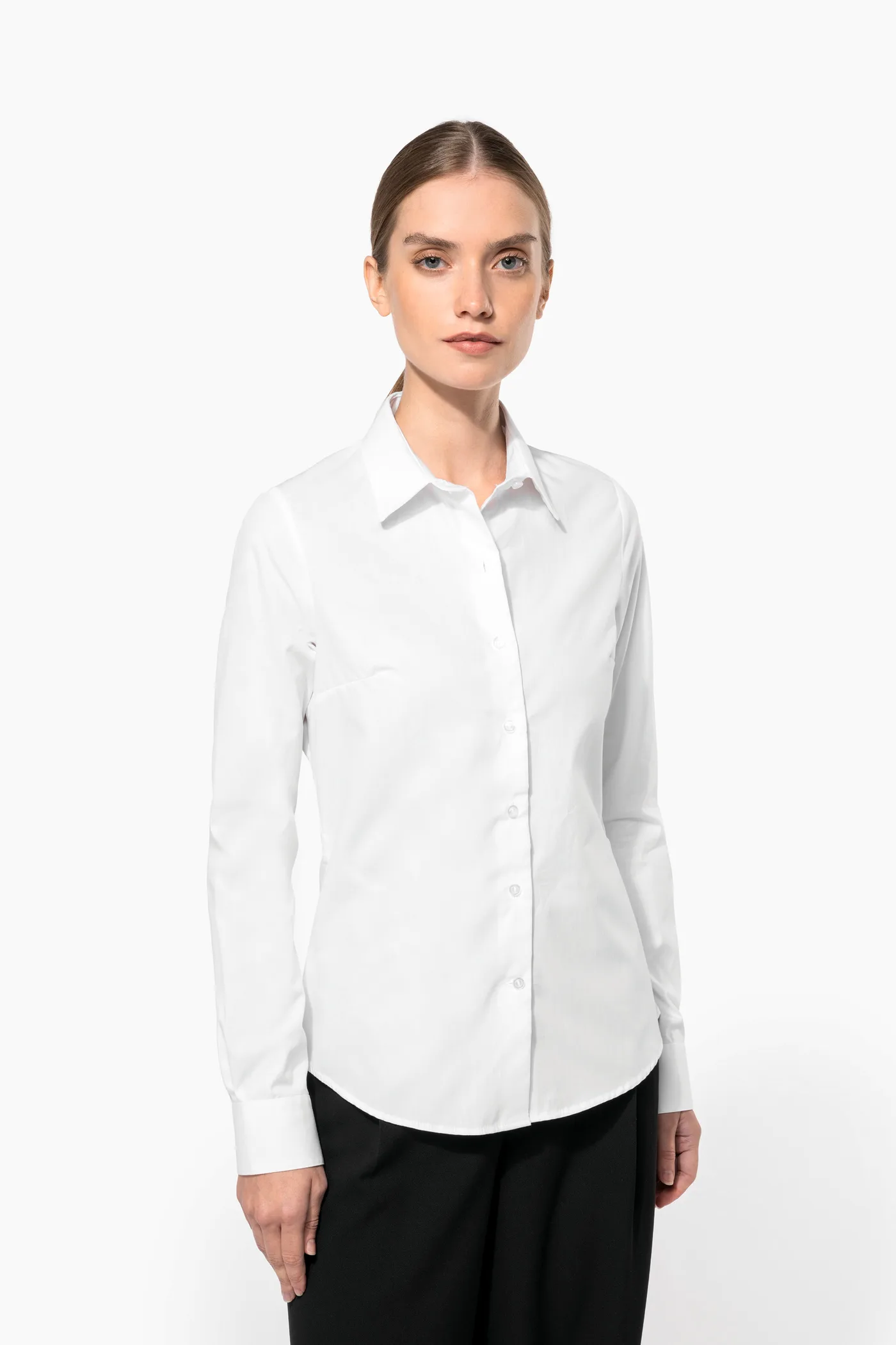 Chemise popeline manches longues femme