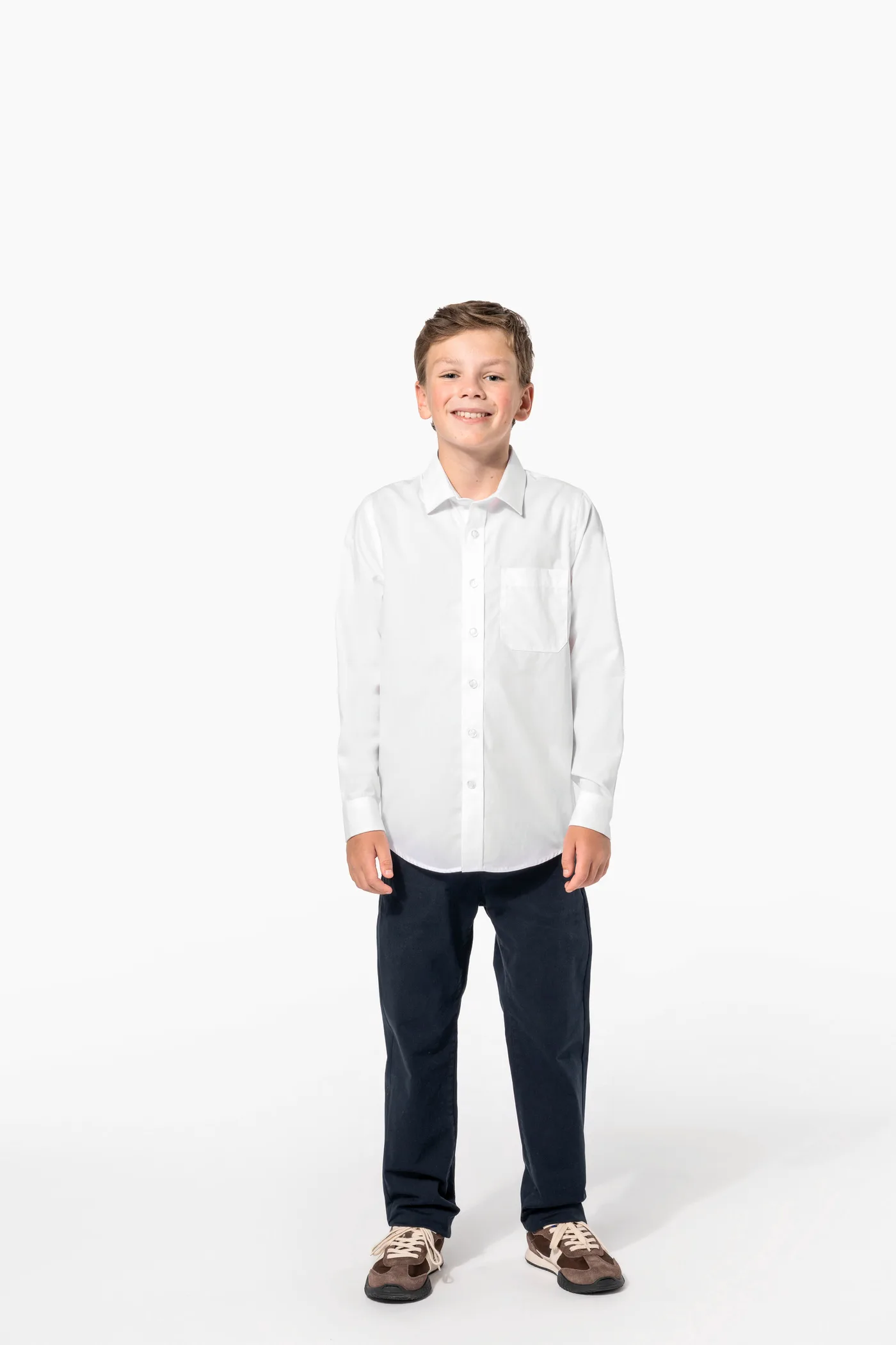 Chemise popeline manches longues enfant