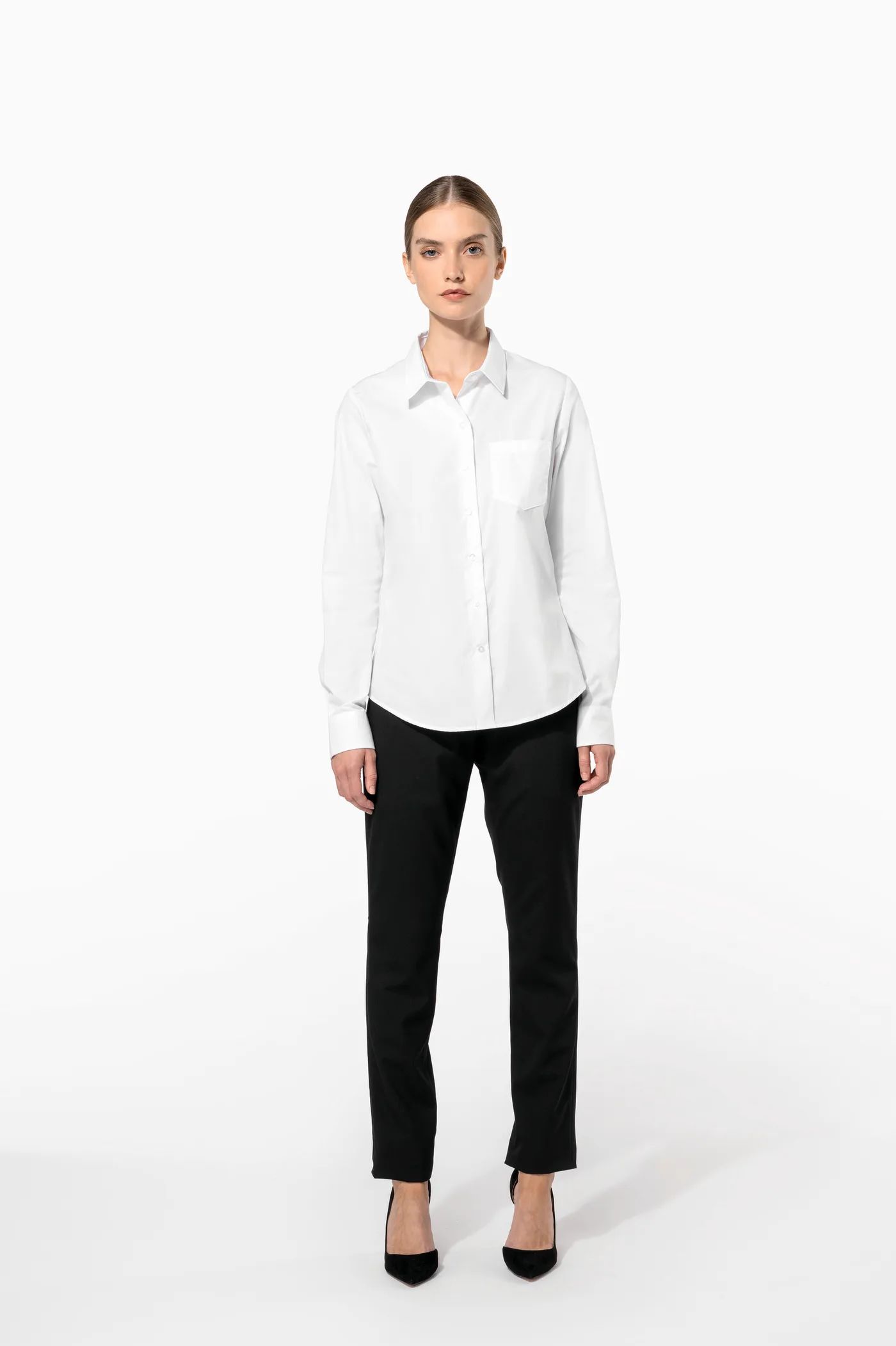 Chemise popeline manches longues femme