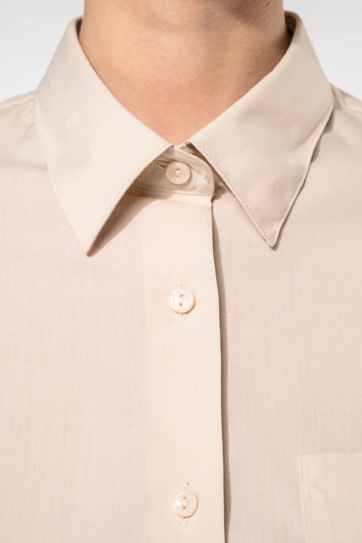Chemise popeline polycoton manches 3/4 entretien facile femme