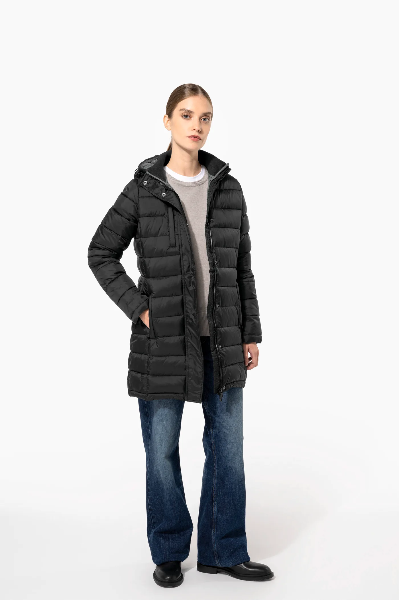 Parka doudoune légère à capuche femme