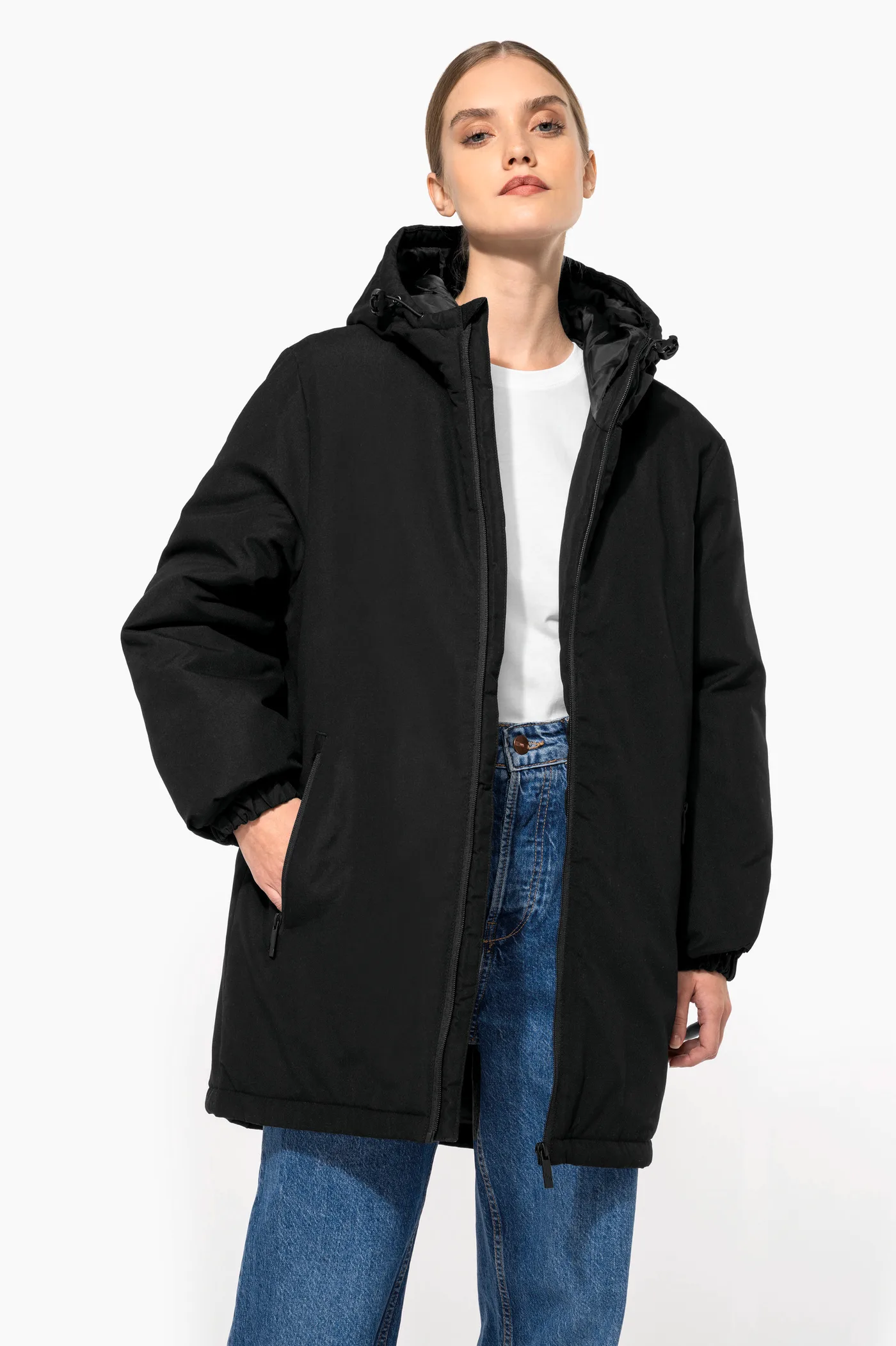 Parka à capuche recyclée unisexe