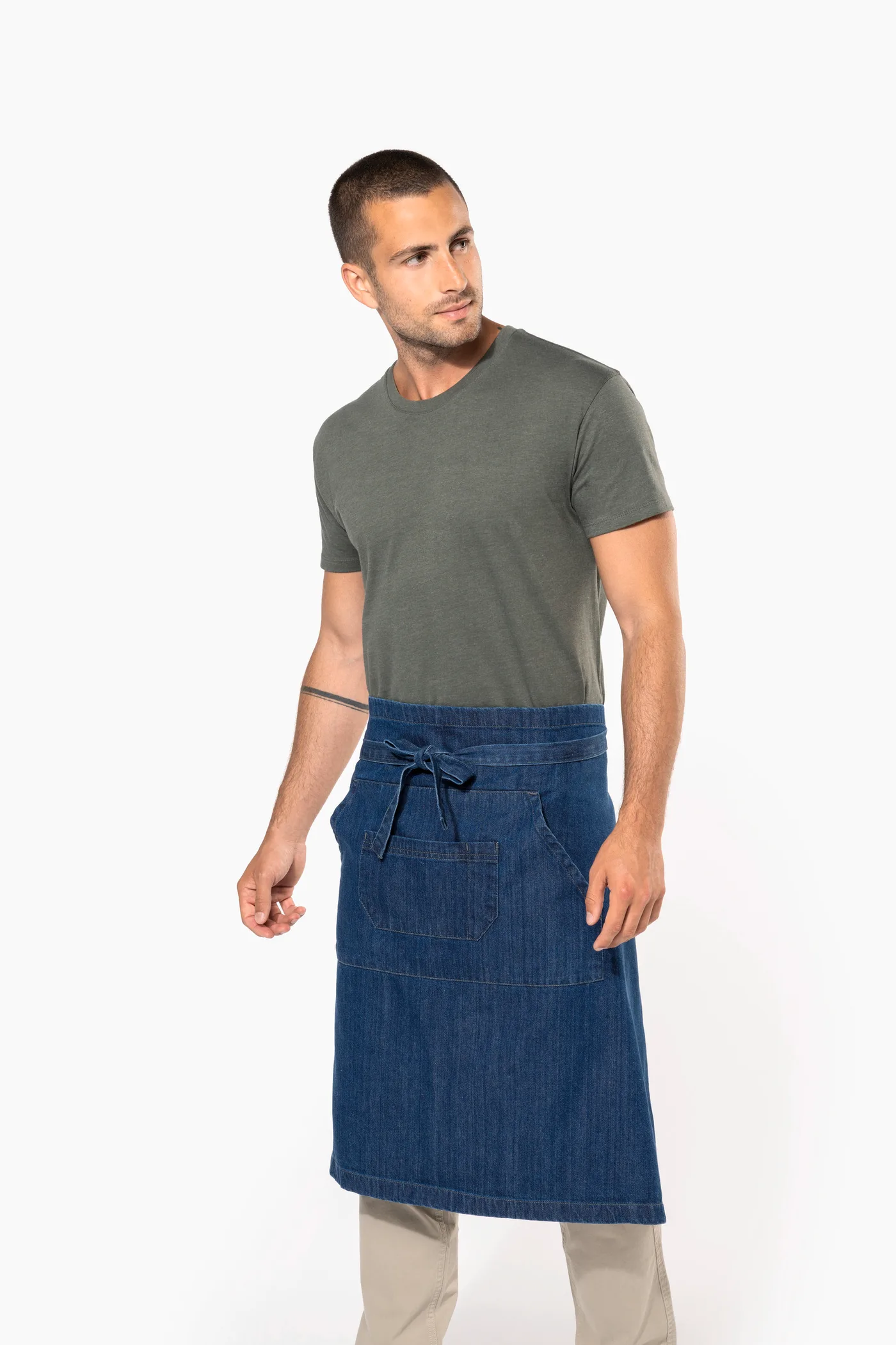 Tablier coton long