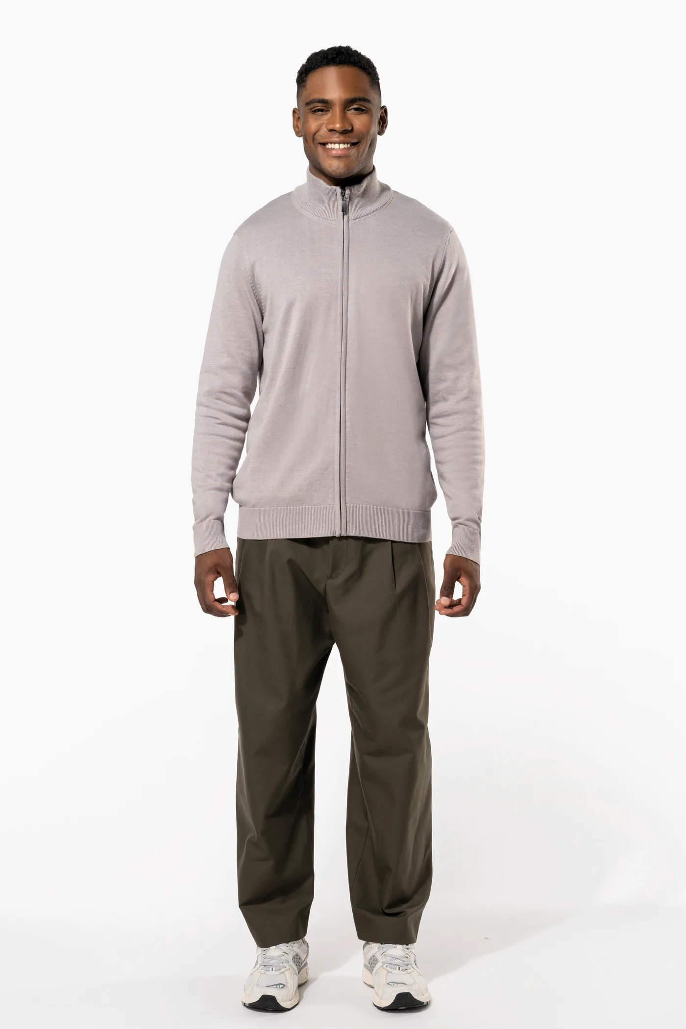 Herren Cardigan mit Reißverschluss