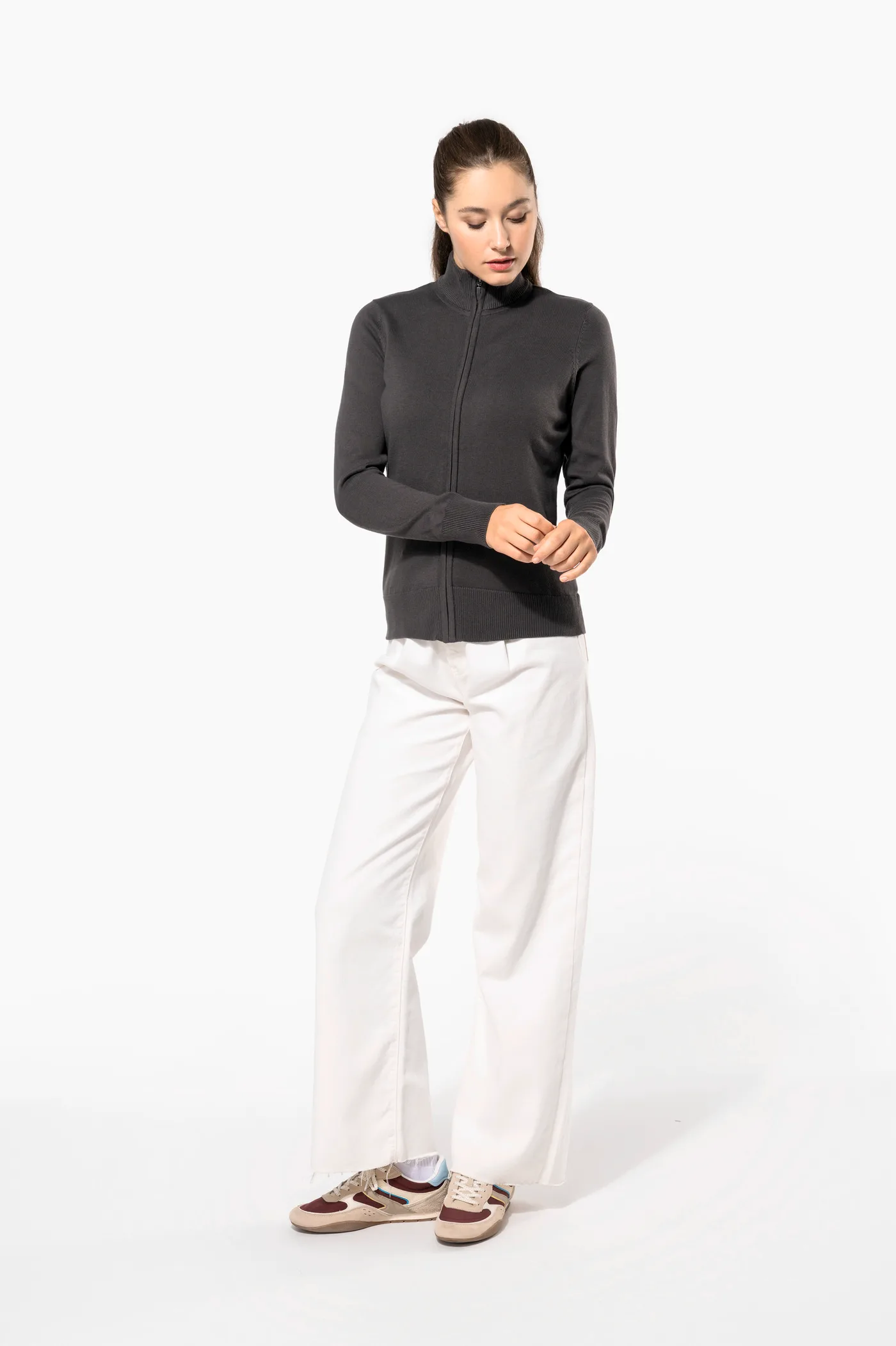 Damen Cardigan mit Reißverschluss