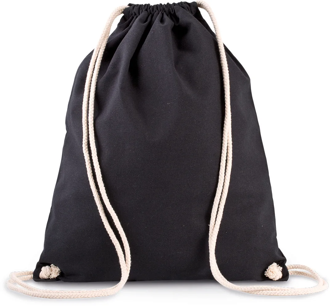 Sac à dos en coton bio avec cordelettes