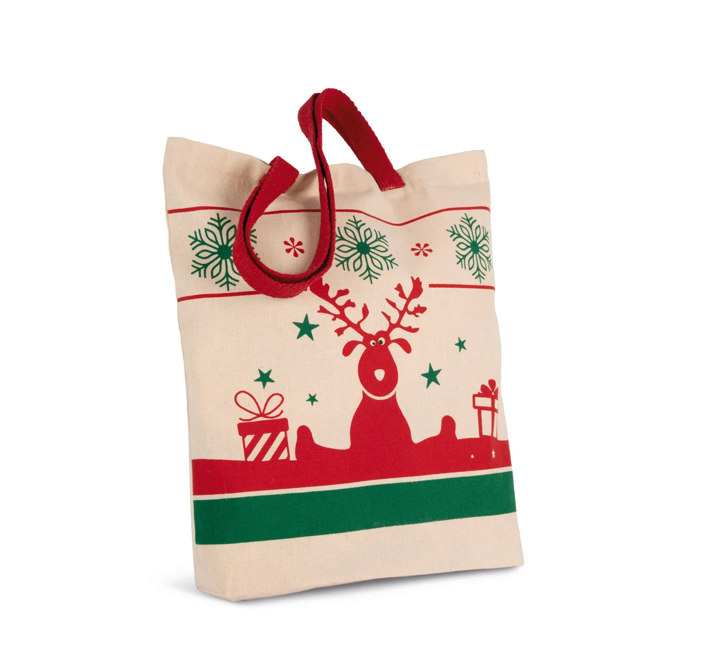 Einkaufstasche mit Weihnachtsmotiven