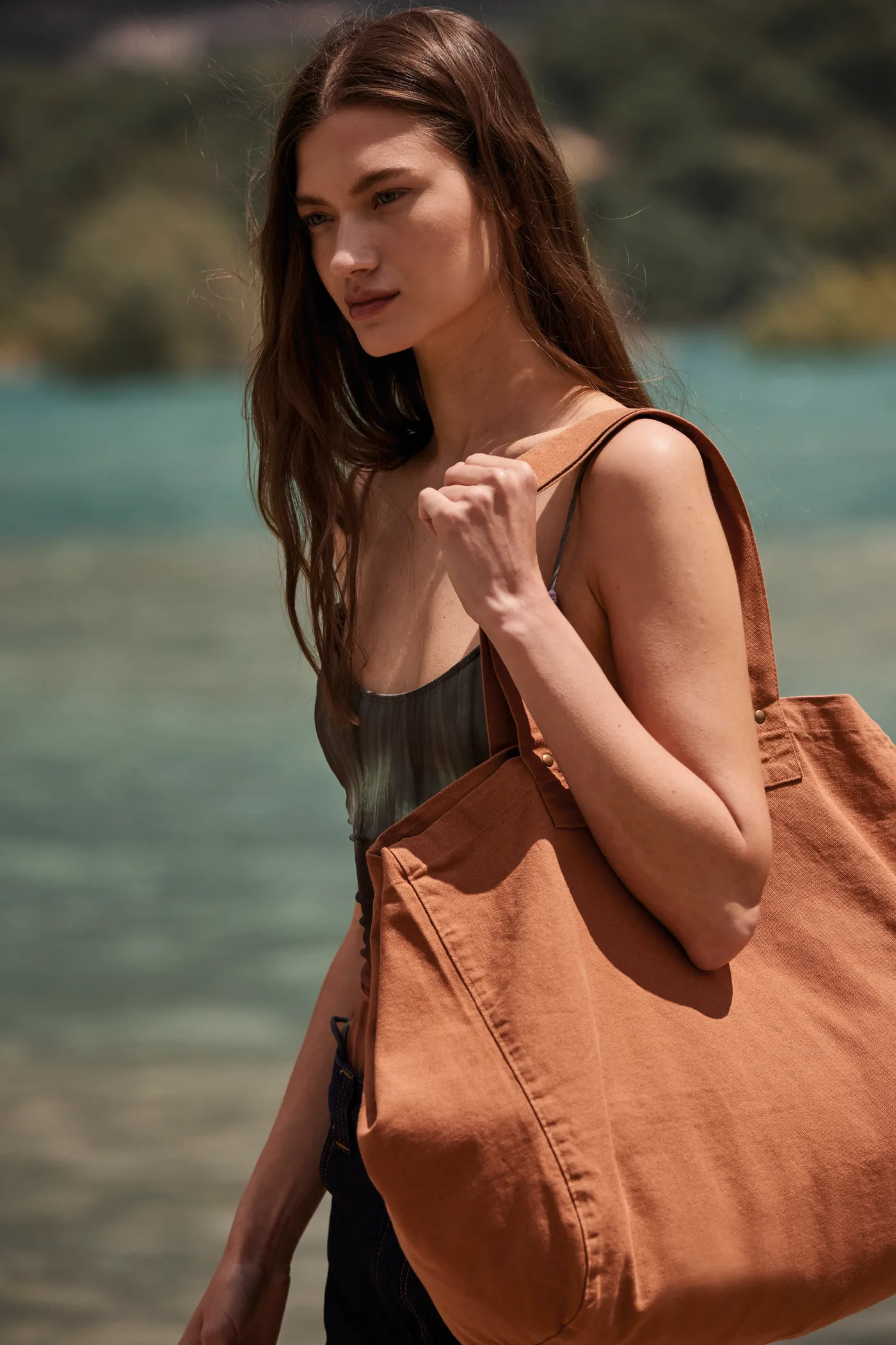 Shoppingtasche aus ausgewaschener Baumwolle