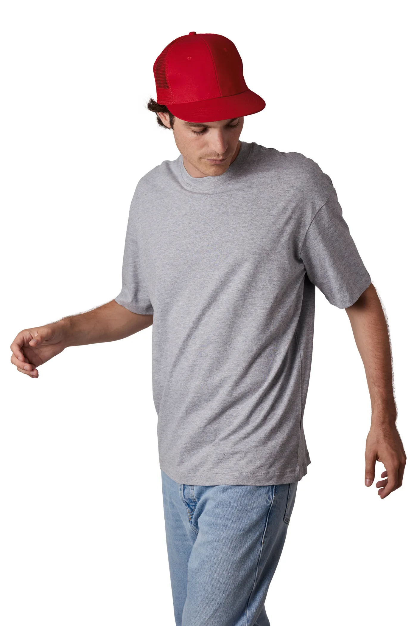 Trucker-Cap - 6-Panels-Kappe, Flachschirm