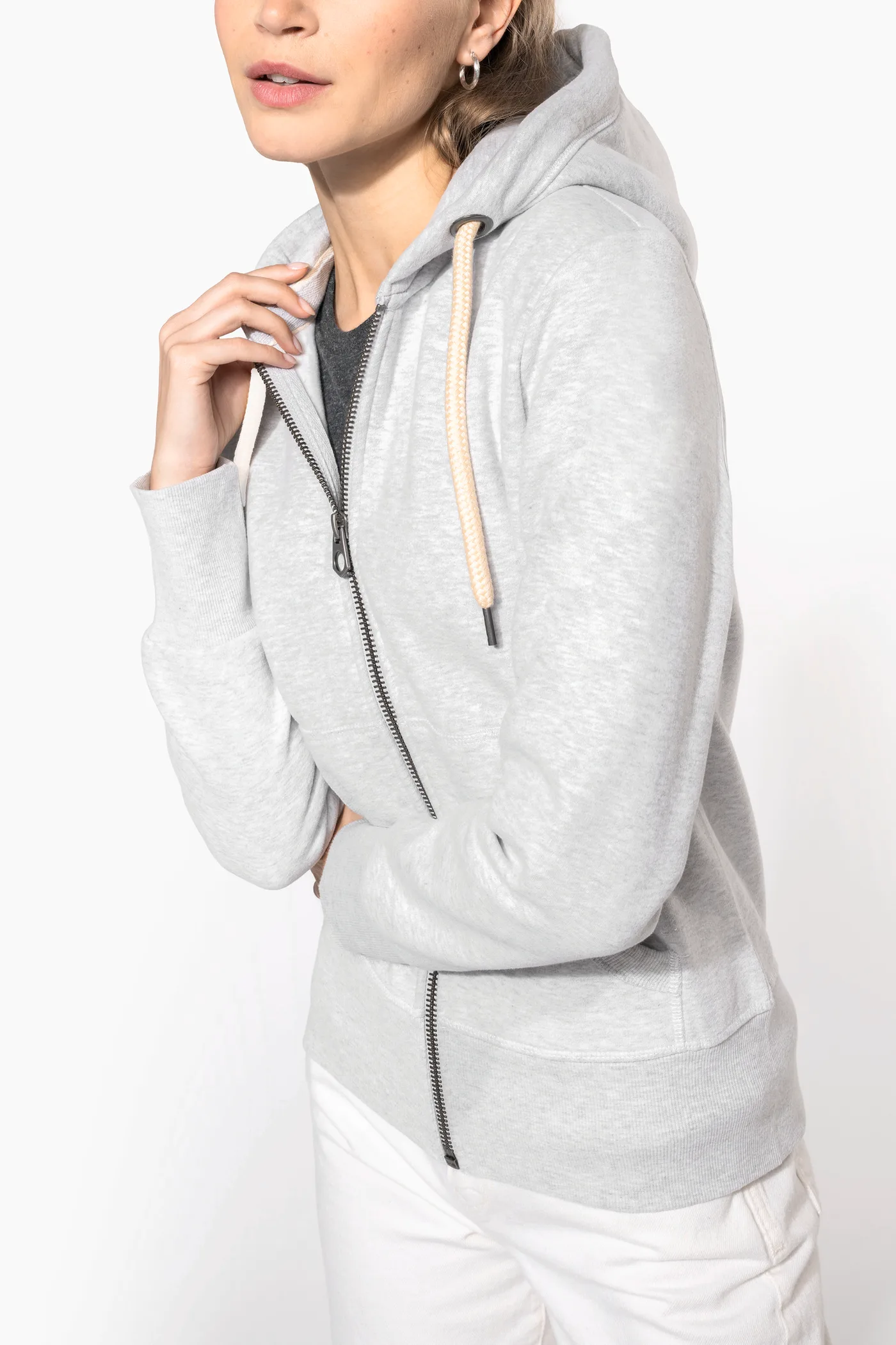 Damen Kapuzensweatshirt mit Reißverschluss
