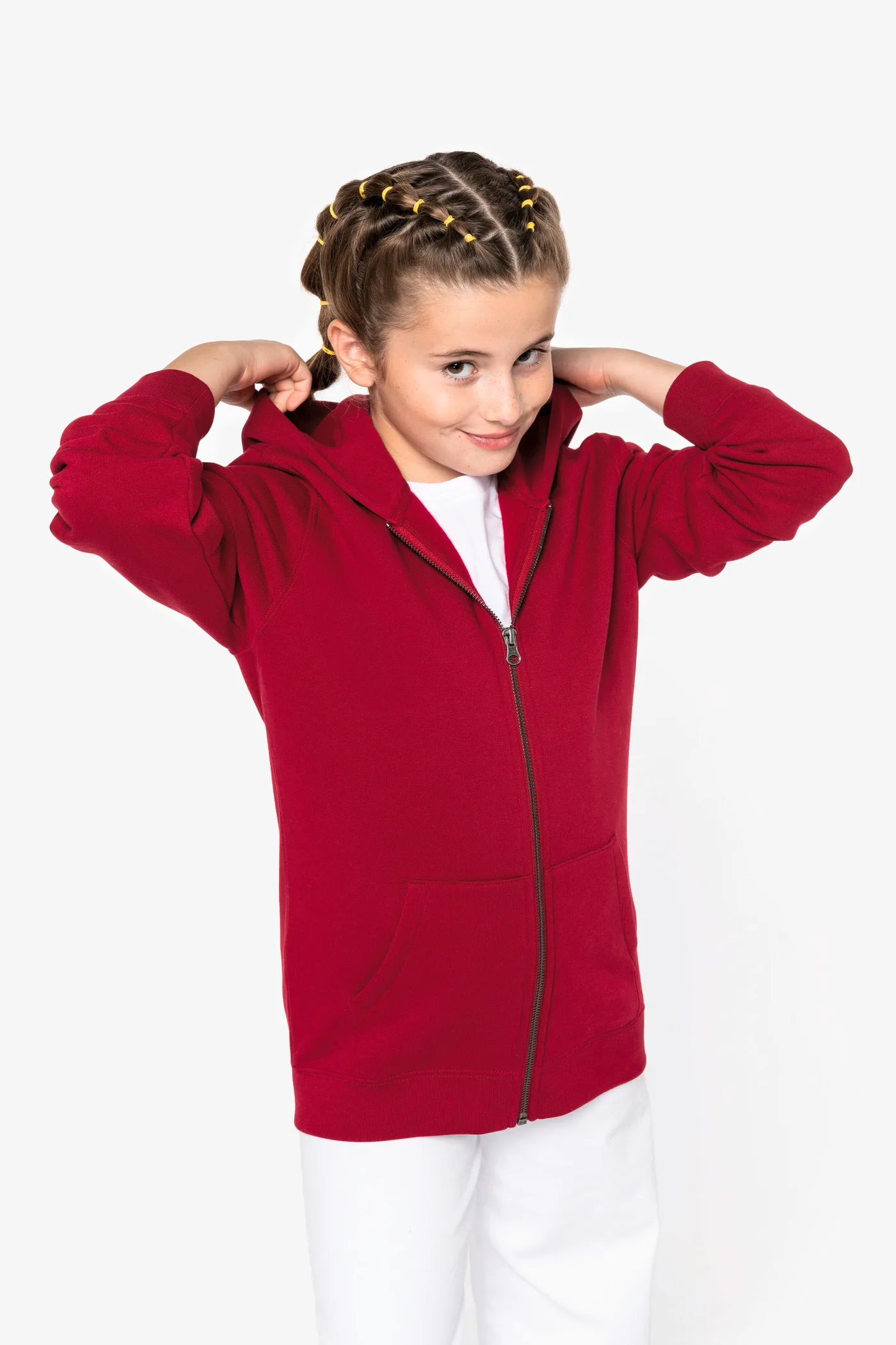 Sweat-shirt écoresponsable zippé à capuche enfant