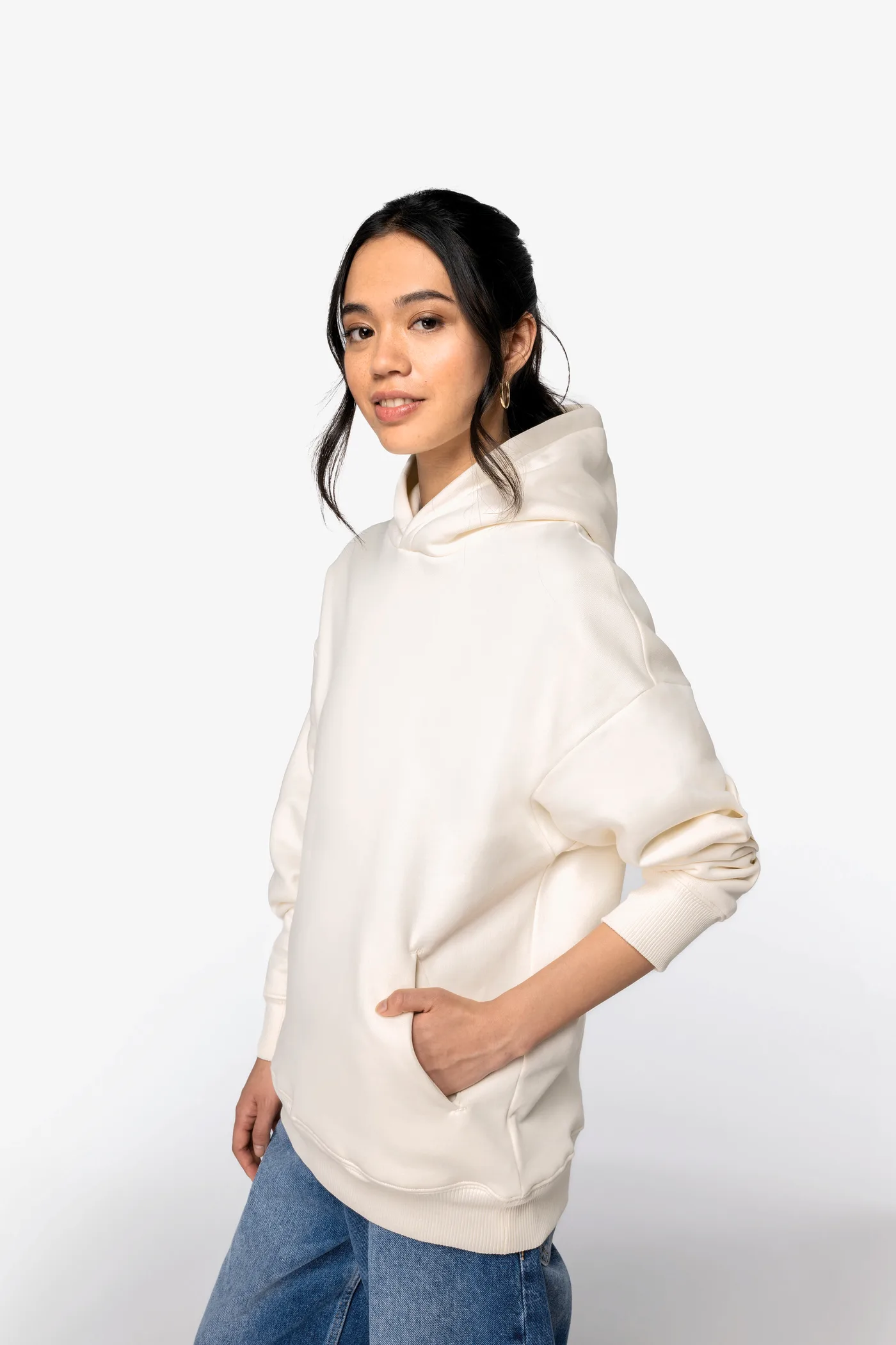 Sweat-shirt écoresponsable à capuche oversize unisexe