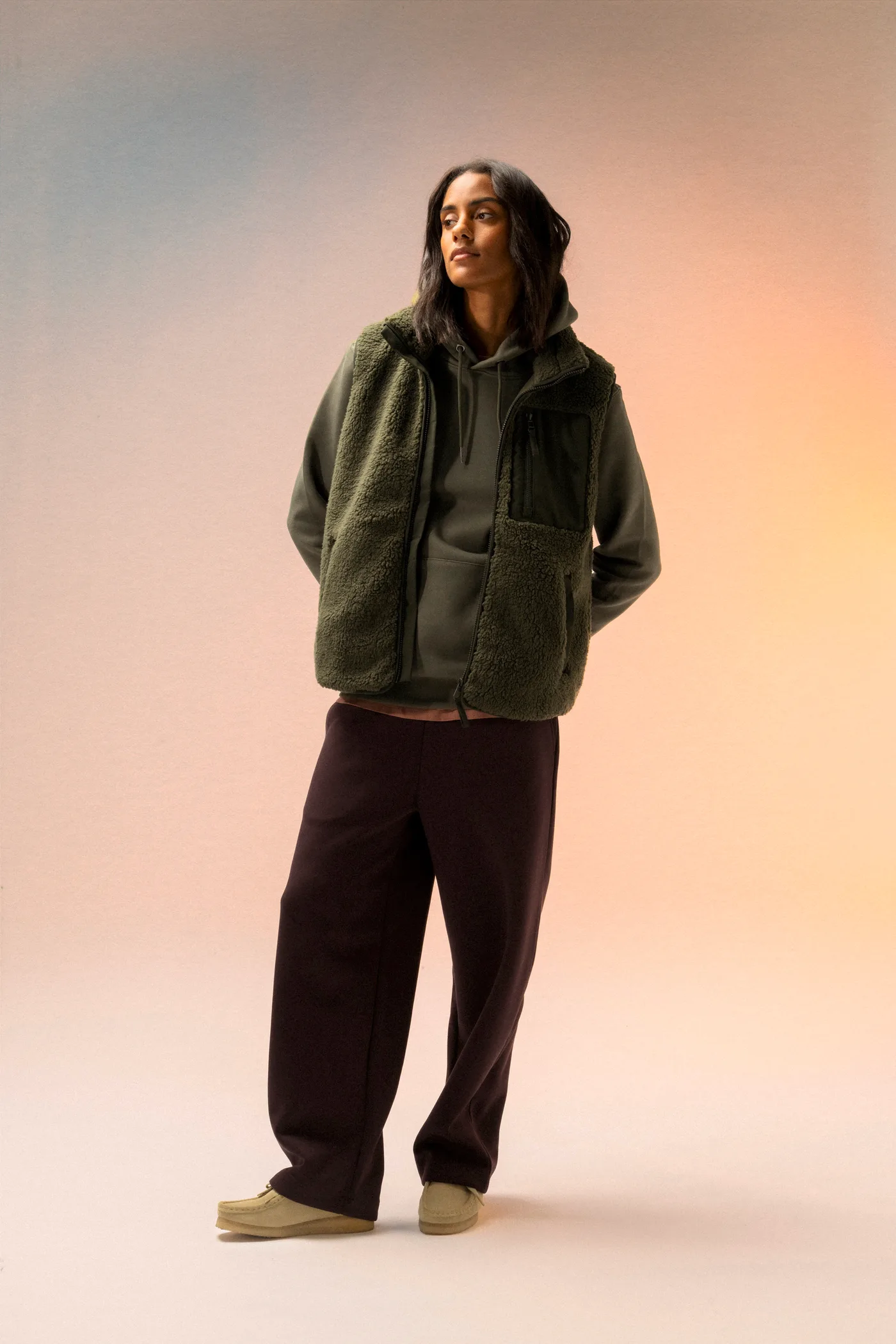Bodywarmer écoresponsable en sherpa unisexe