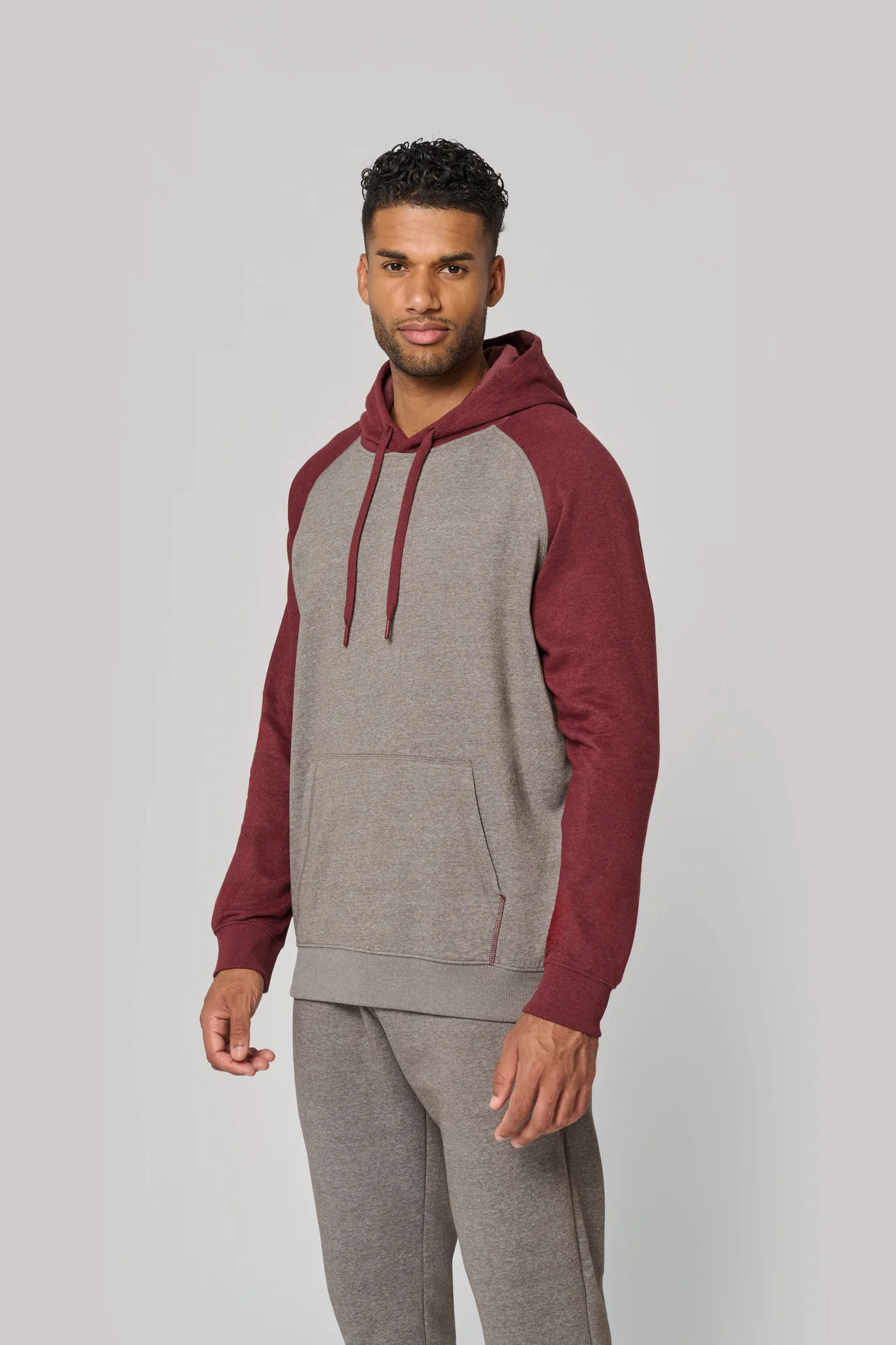 Zweifarbiges Kapuzensweatshirt für Erwachsene