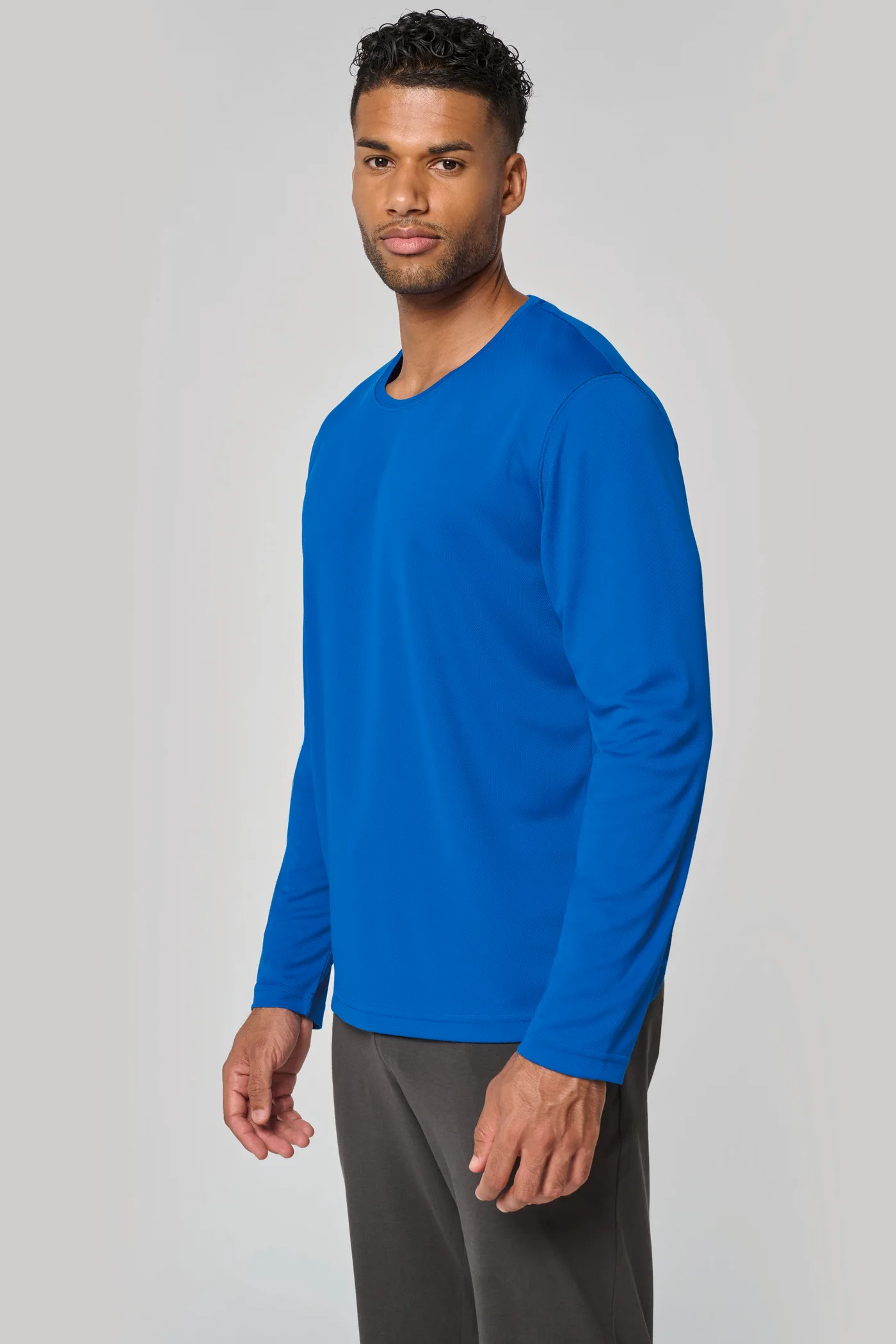 Herren Basic Sport Funktionsshirt Langarm