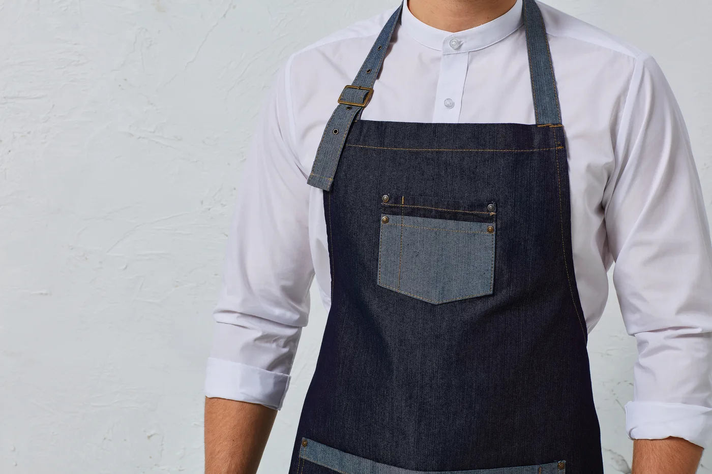 Tablier Denim à bavette "Domain"