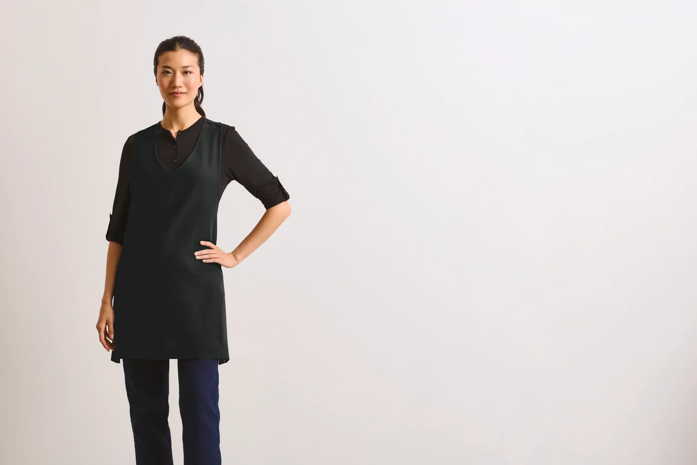 Wrap around tunic apron