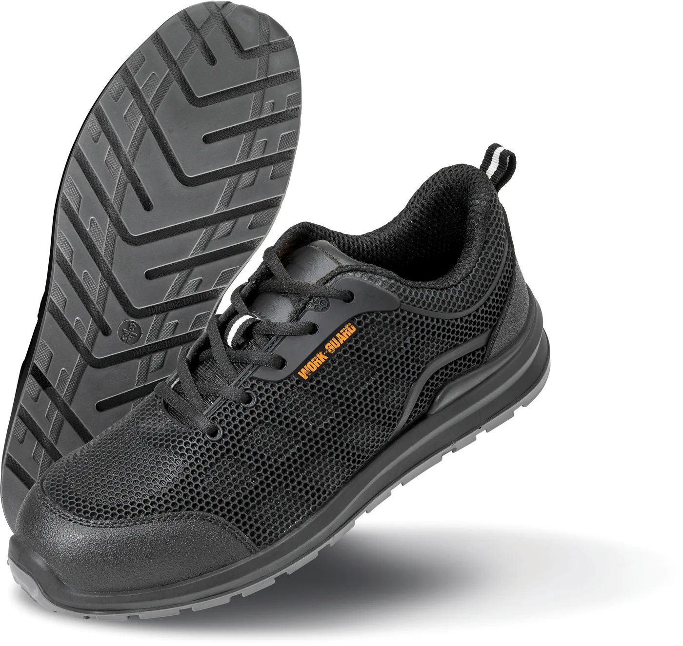 All black safety trainer