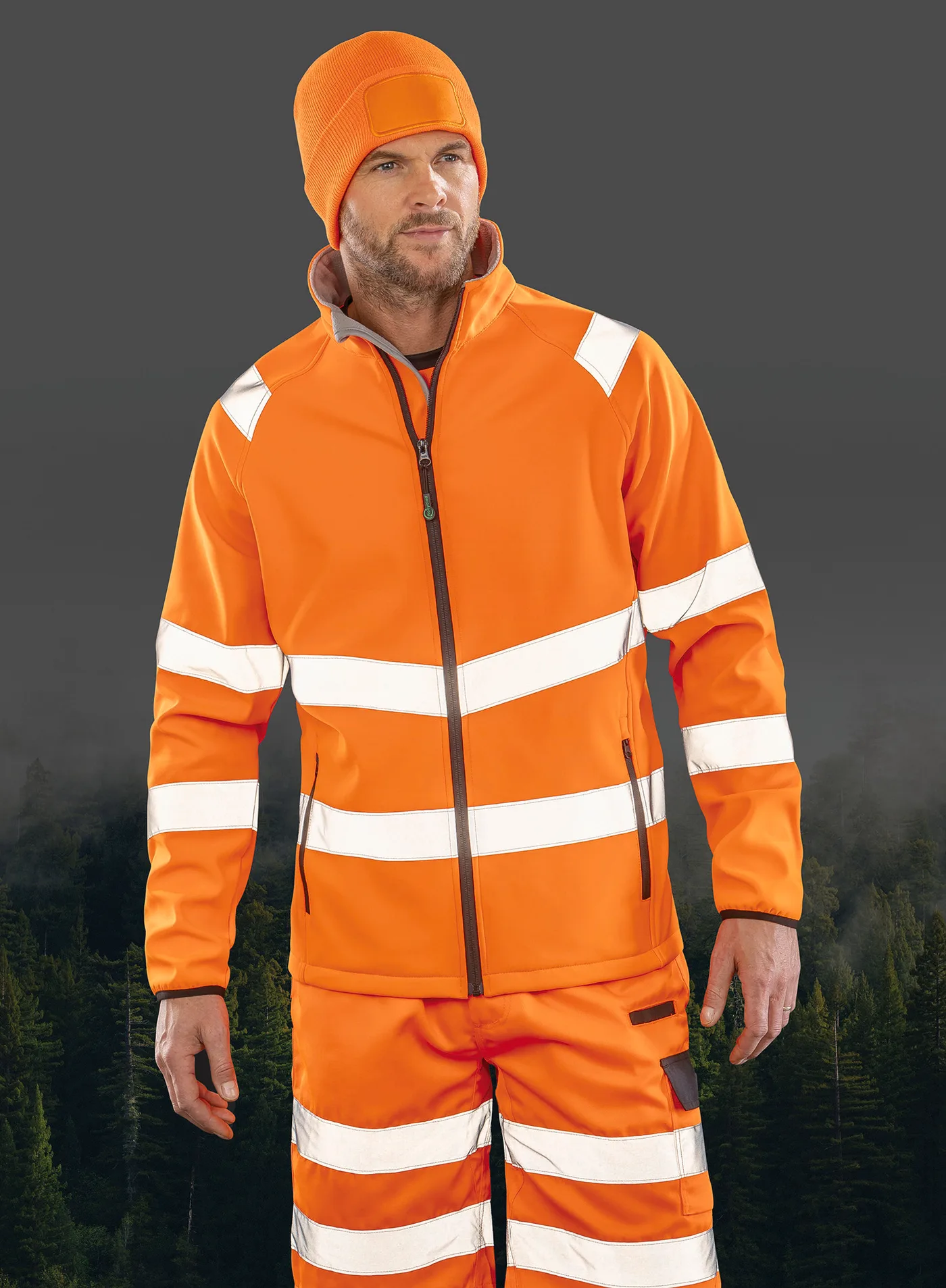 Veste softshell de sécurité recyclée