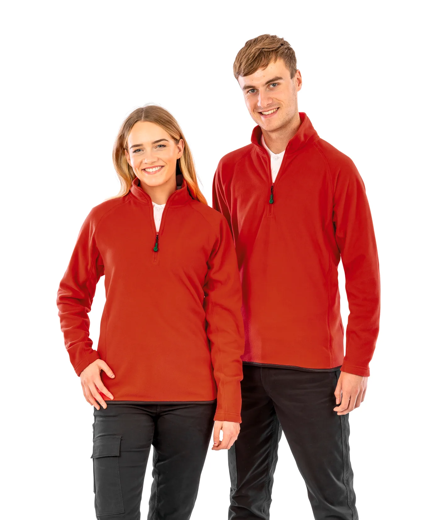 Recycelter Mikrofleece mit Reißverschlusskragen