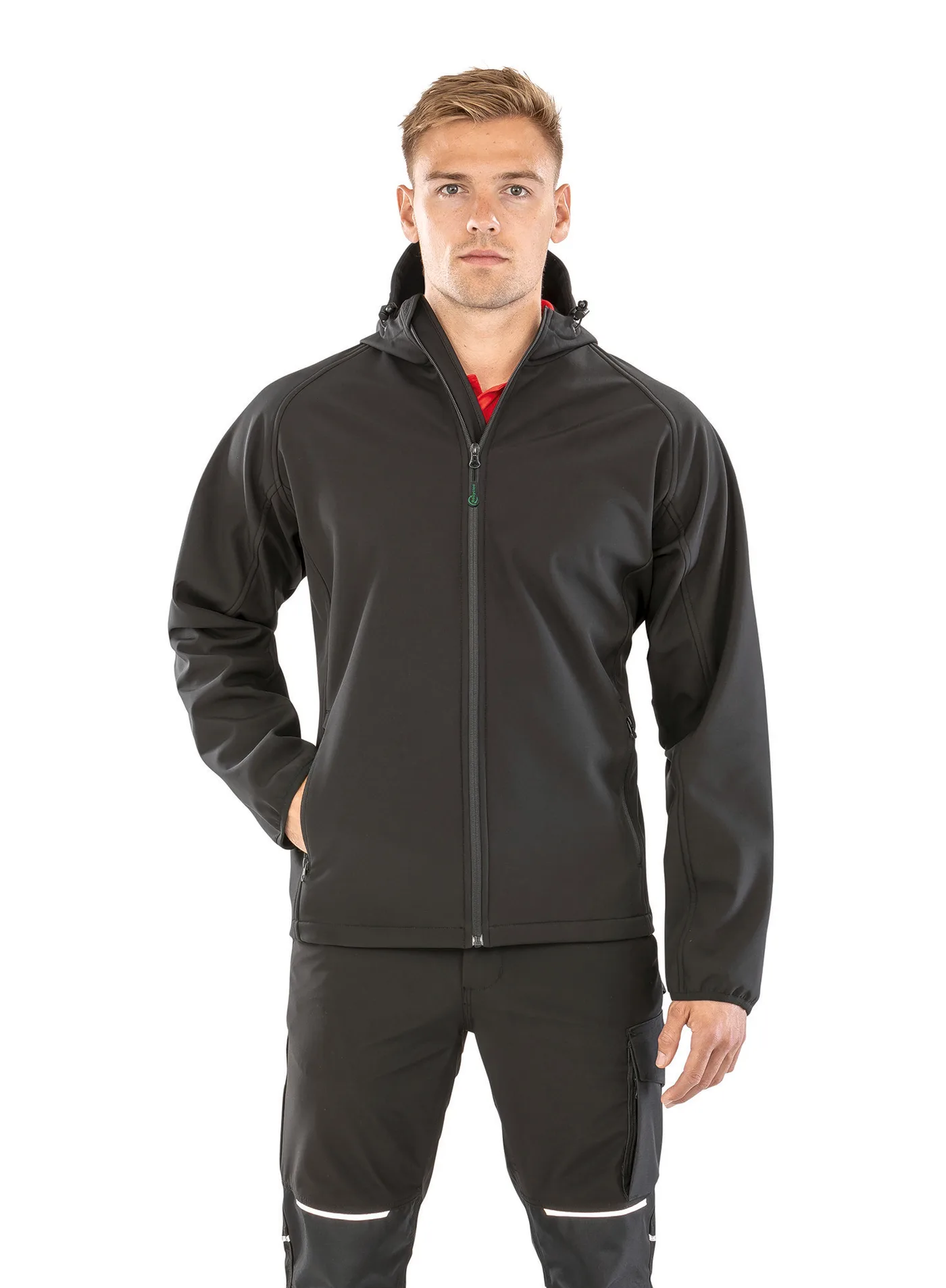 Veste softshell recyclée 3 couches à capuche homme
