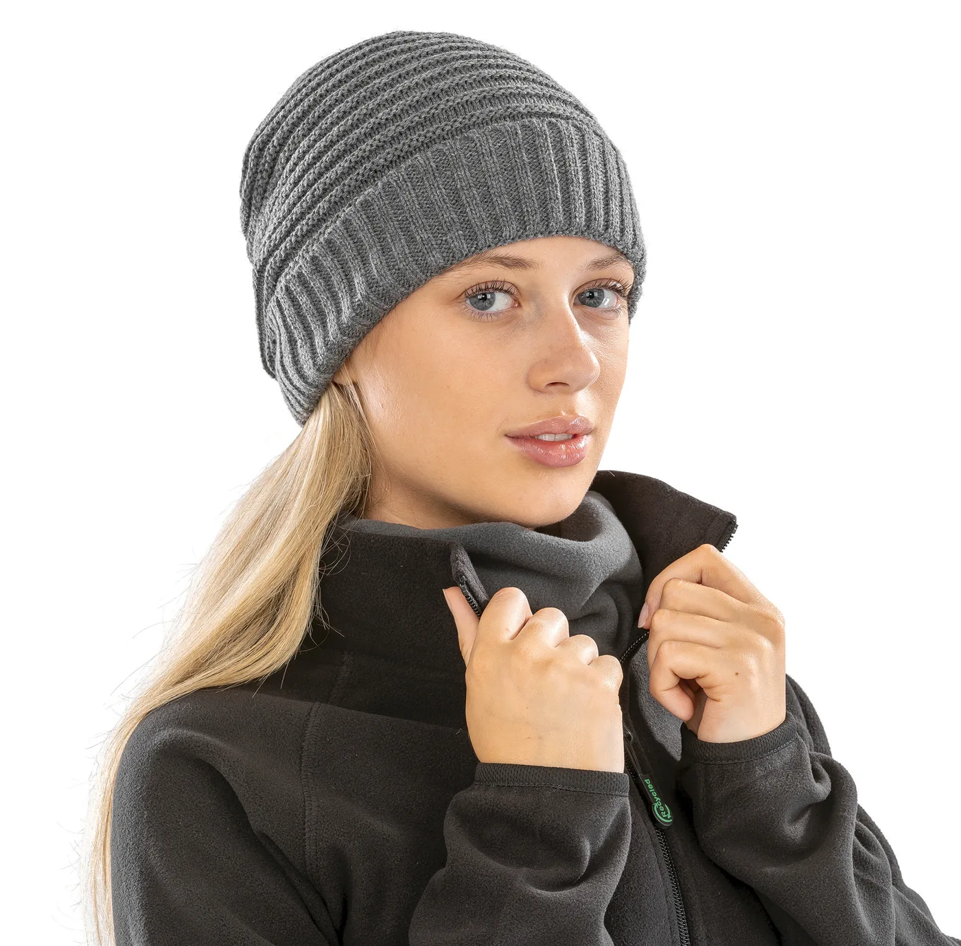Braided knit hat