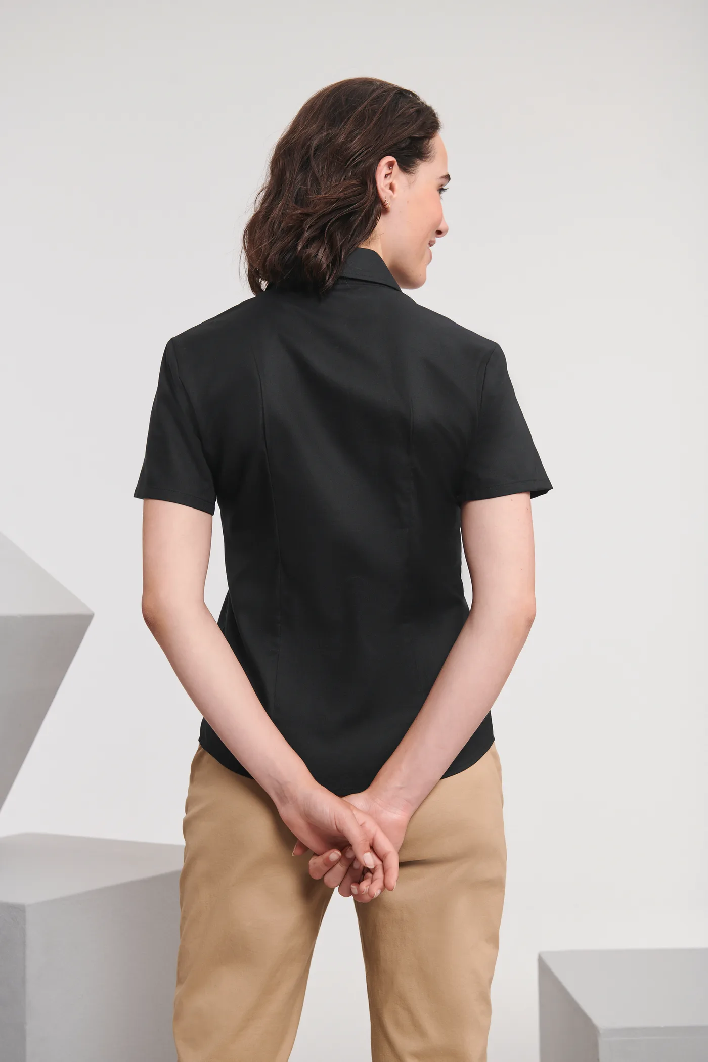 Ladies Short Sleeve Easy Care Oxford Shirt