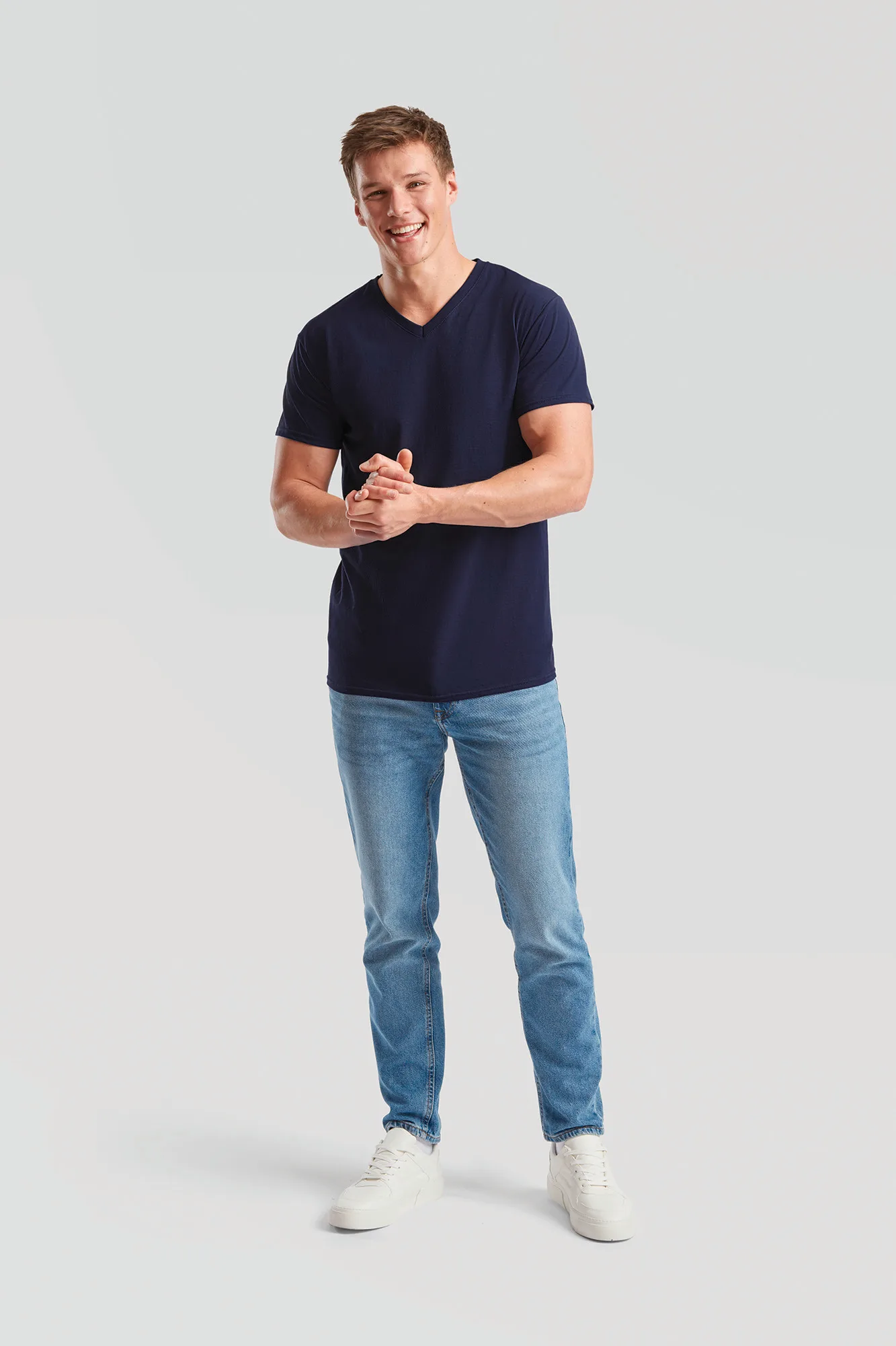 T-shirt homme col v Valueweight (61-066-0)