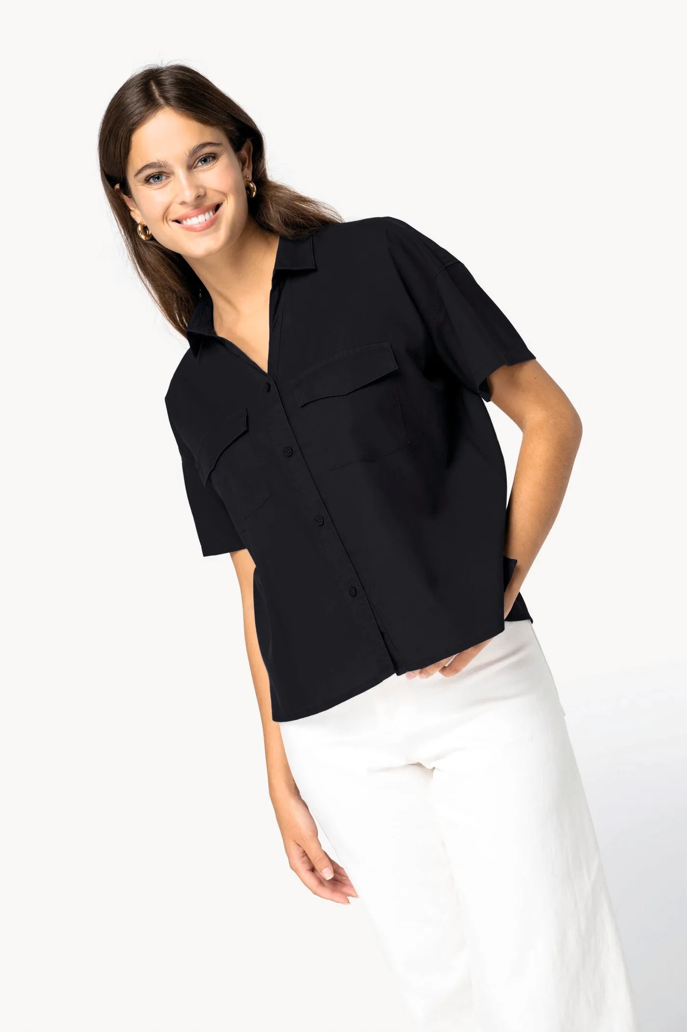 Umweltfreundliches Oversize-Damenhemd aus Lyocell