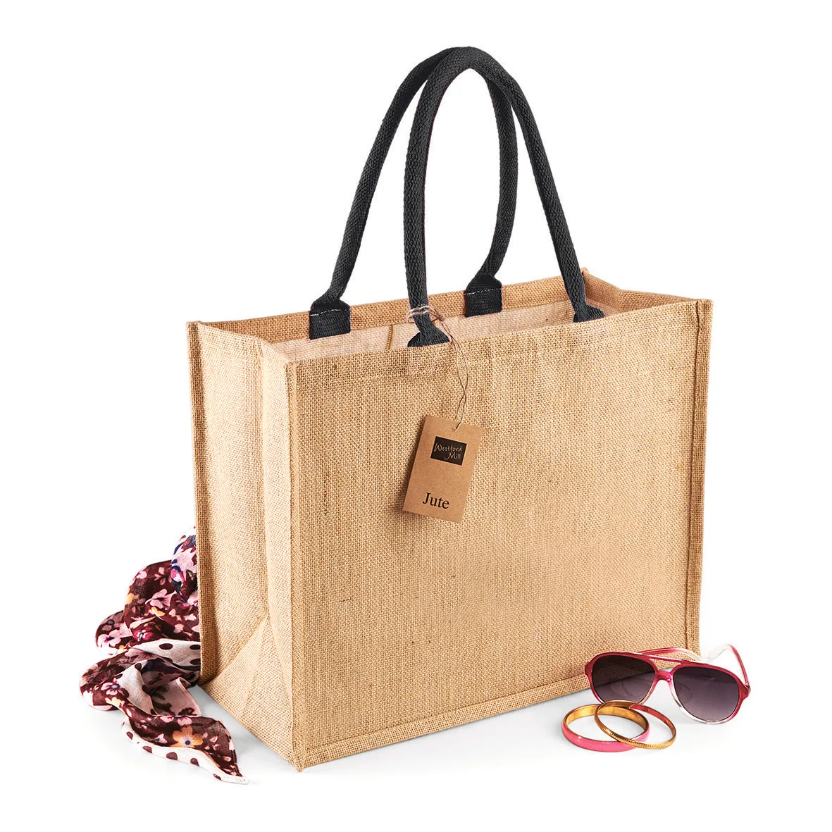 Sac shopping classique en jute