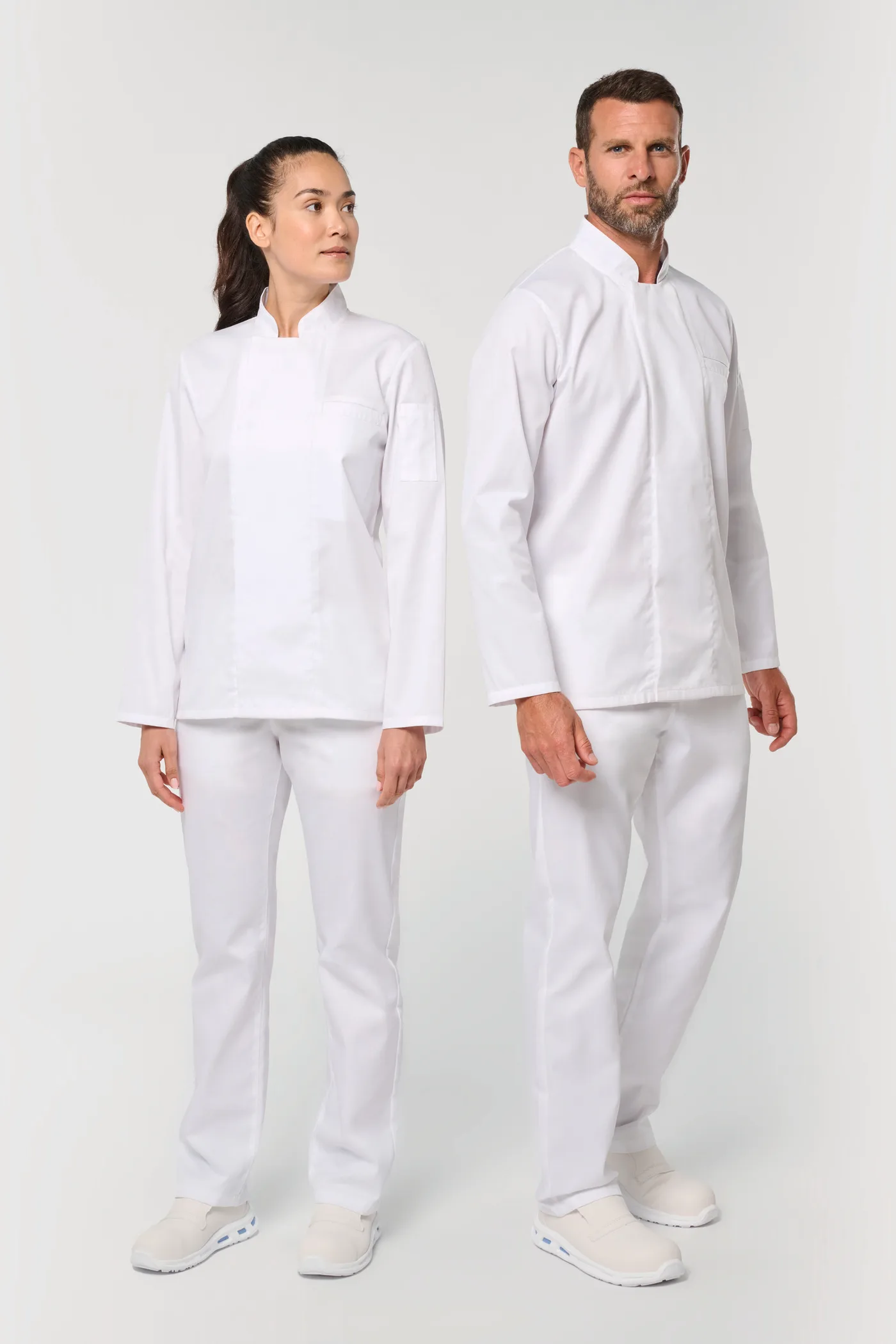 Veste de cuisine écoresponsable et respirante manches longues unisexe
