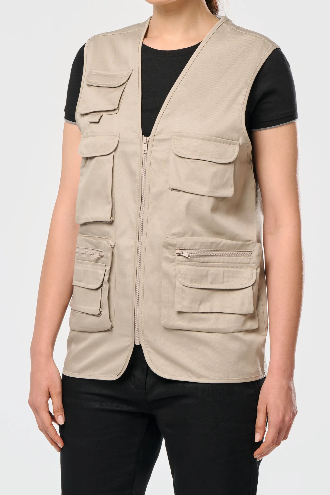Gefütterte Unisex-Weste aus Baumwollpolyester
