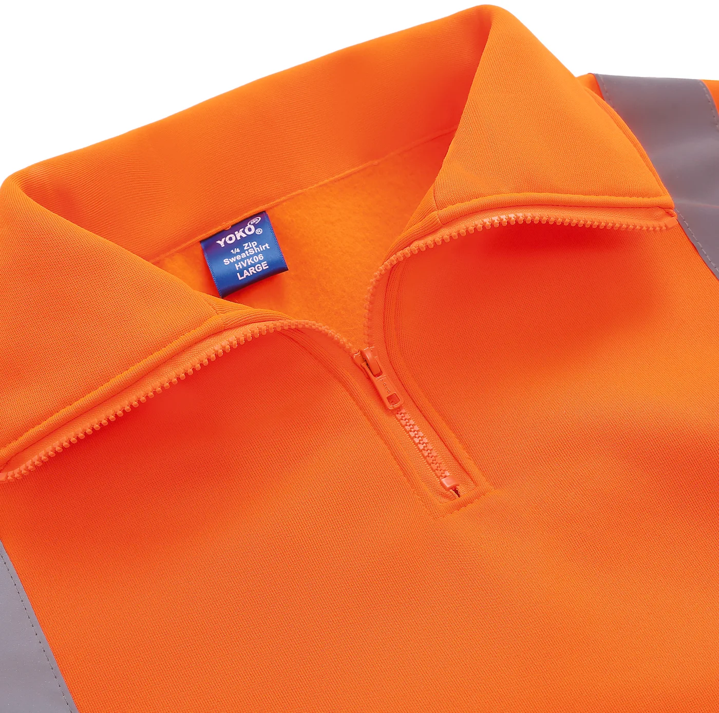 Sweat-shirt 1/4 zip haute visibilité