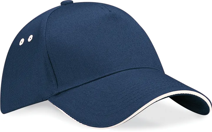 Casquette homme Ultimate à 5 panneaux sandwich contrasté French Navy / Putty