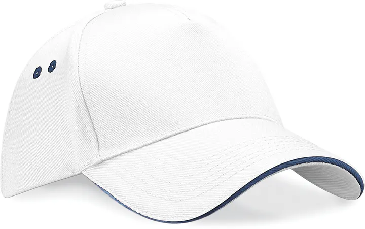 Casquette homme Ultimate à 5 panneaux sandwich contrasté White / French Navy