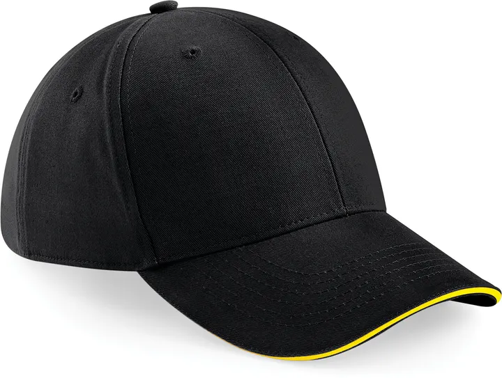 6-Panel-Cap Athleisure Black / Yellow