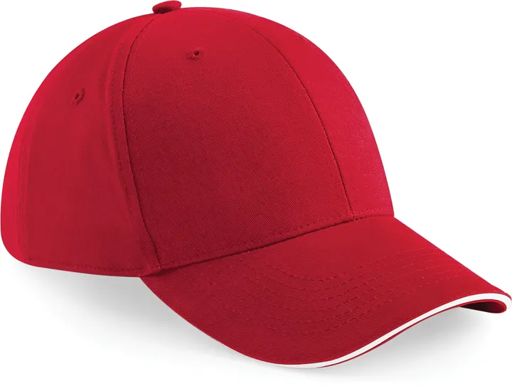 6-Panel-Cap Athleisure Classic Red / White